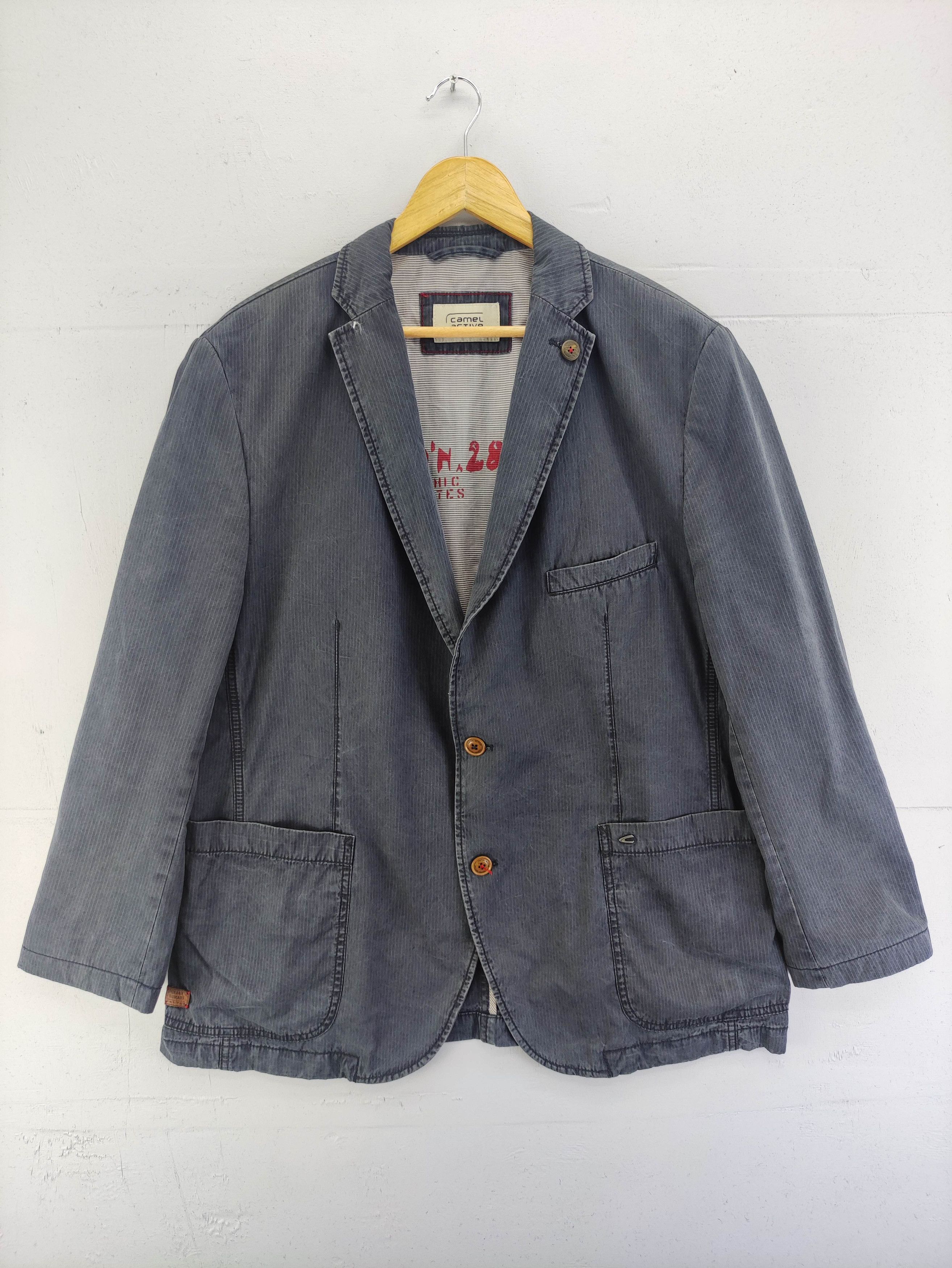 Camel Vintage Camel Active Small Striped Blazer Coat Jacket Size US L / EU 52-54 / 3 - 1 Thumbnail