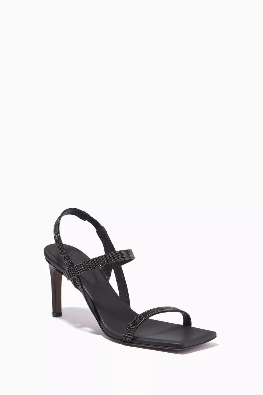 Brunello Cucinelli o1y0725 Leather Sandals in Black Size US 9.5 / IT 39.5 - 2 Thumbnail