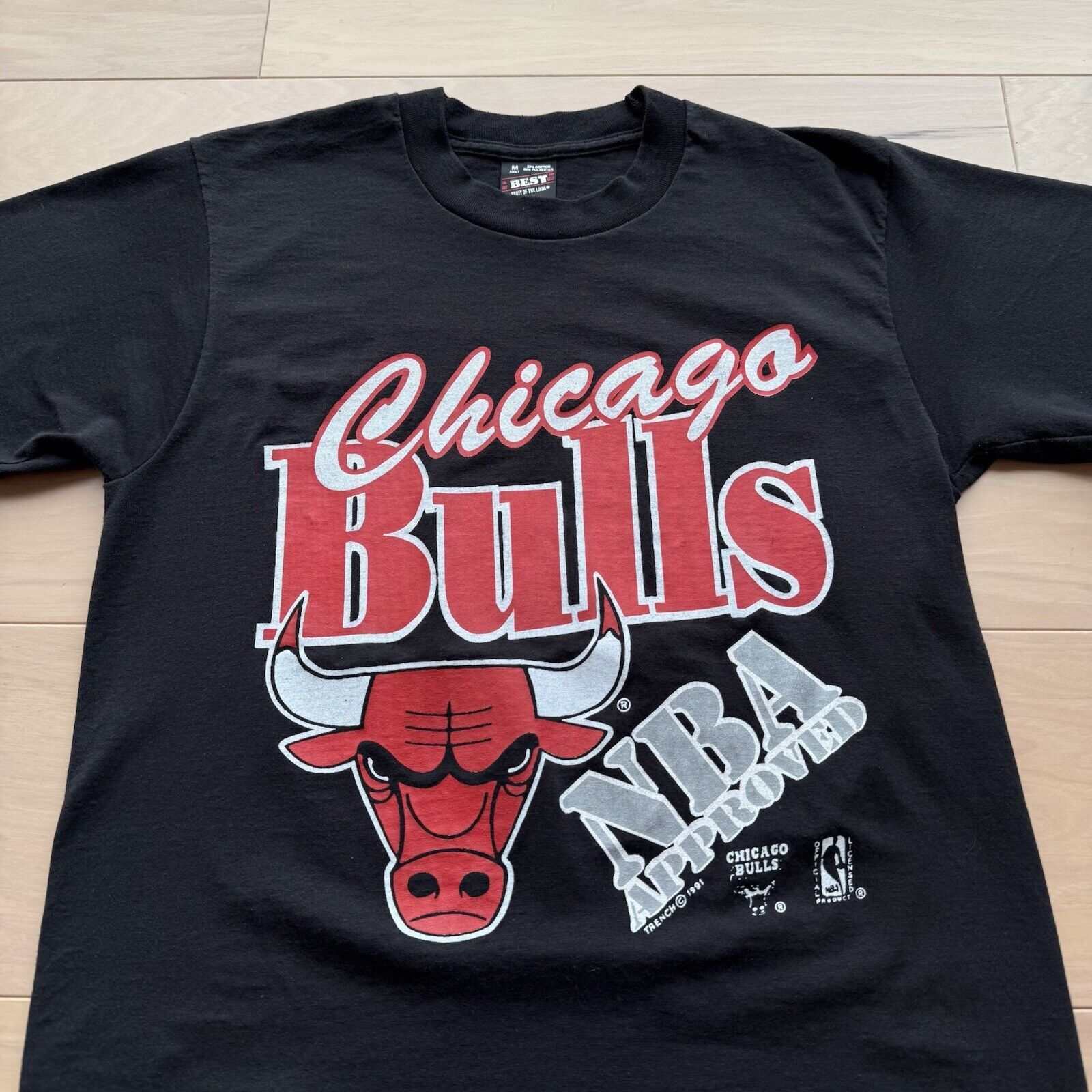 Vintage Vintage Chicago Bulls Shirt Black Made in USA Jordan Rodman Size US M / EU 48-50 / 2 - 3 Thumbnail