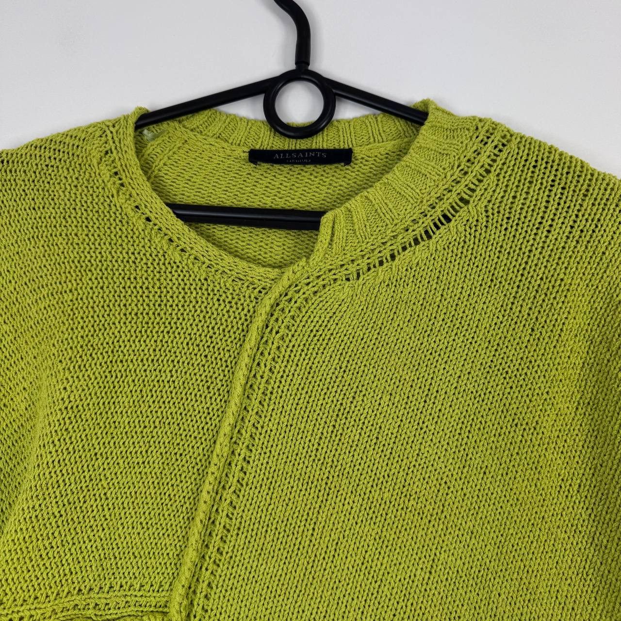 Allsaints AllSaints Lock Slub Jumper Green Asymmetric Knit Sweater M Size M / US 6-8 / IT 42-44 - 2 Thumbnail