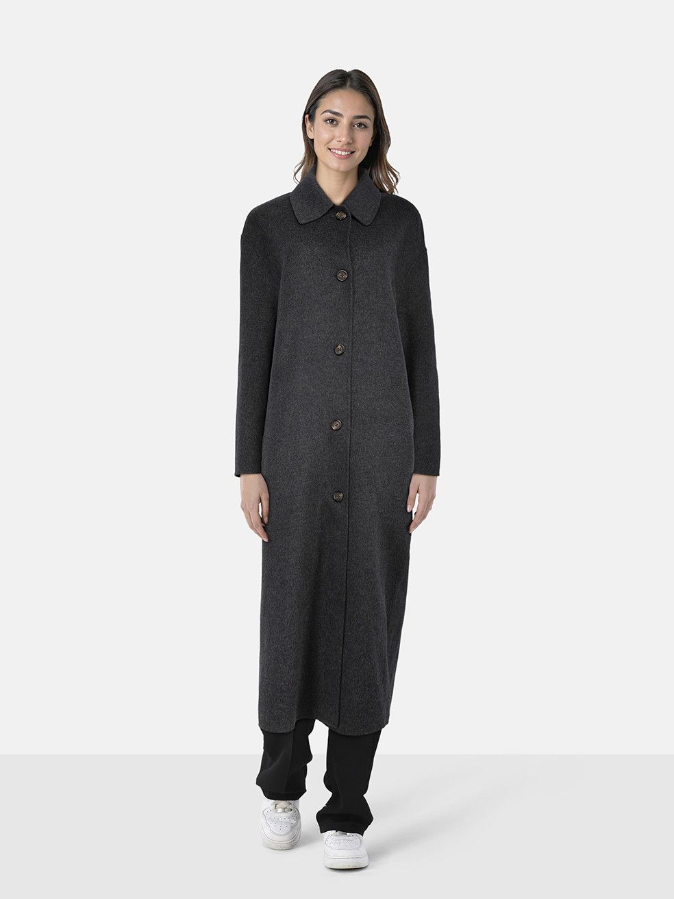 Toteme Grey Wool Doublé Car Coat Size M / US 6-8 / IT 42-44 - 1 Thumbnail