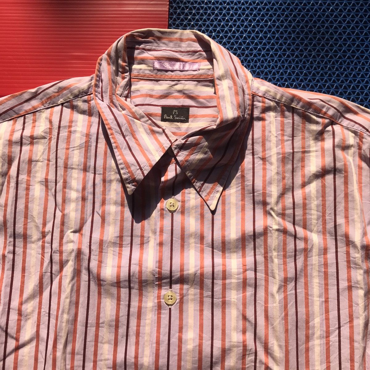 Paul Smith Vintage Paul Smith of london Candy Stripes Short Shirt Size US M / EU 48-50 / 2 - 1 Thumbnail