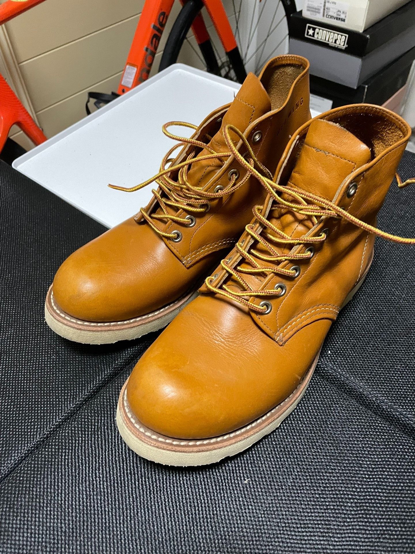 Red Wing Redwing Old Dog Logo Irish Yellow Work Boots Size US 8 / EU 41 - 1 Thumbnail