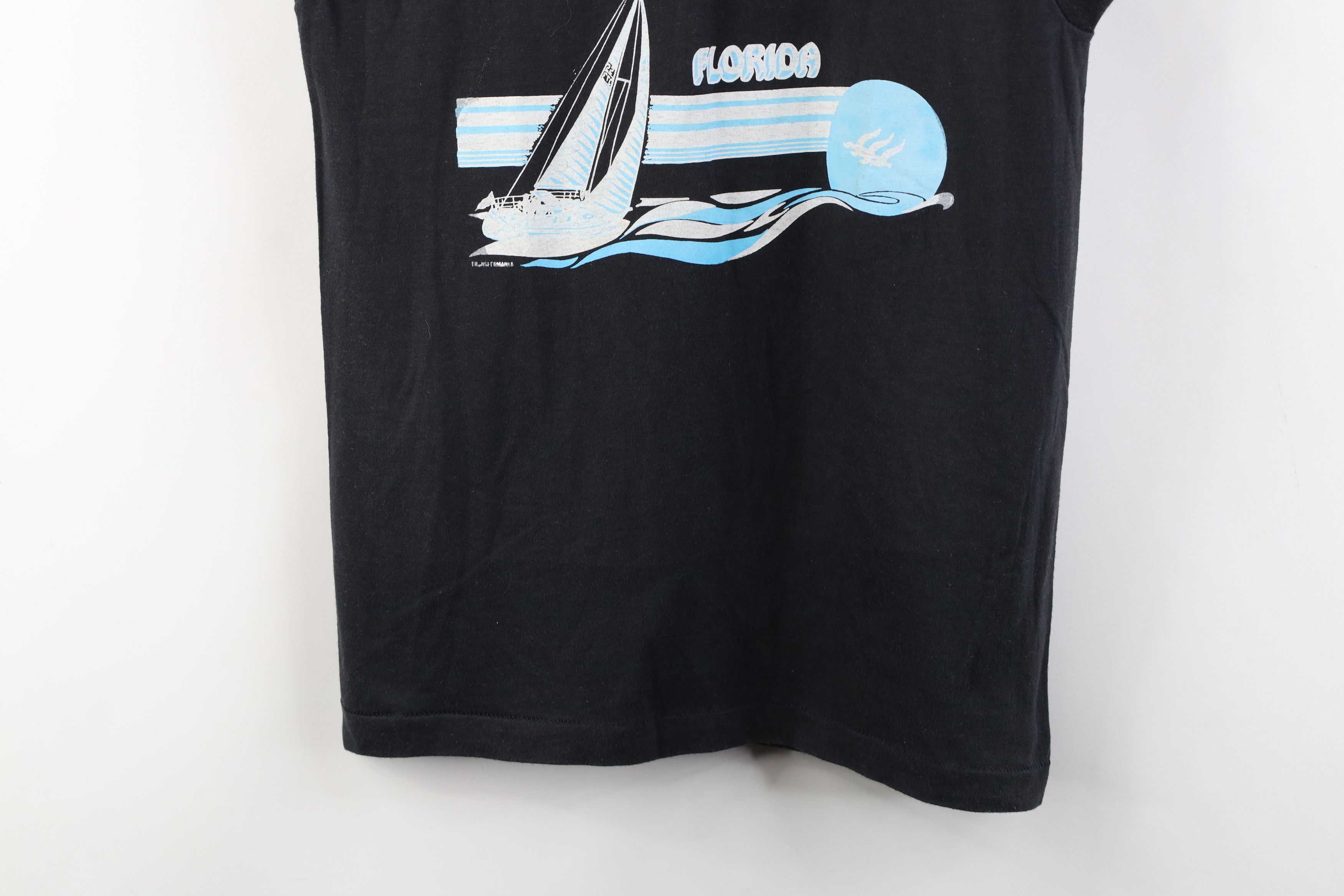 Vintage Vintage 70s 80s Streetwear Sailing Sleeveless T-Shirt USA Size M / US 6-8 / IT 42-44 - 3 Thumbnail