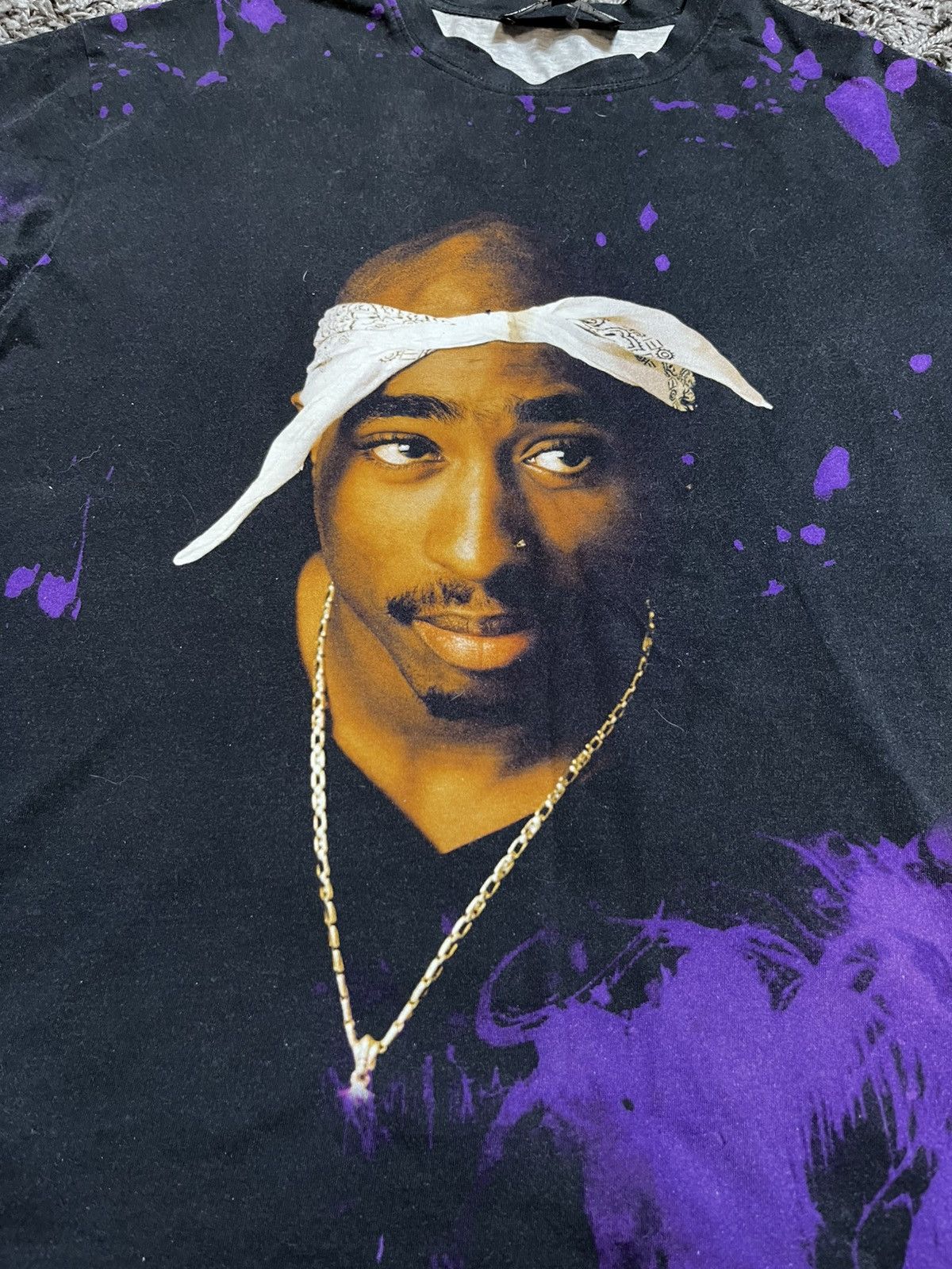 Band Tees TUPAC MEMORY CLOCKHOUSE BAND RAP TEE T-SHIRT Y2K Size US M / EU 48-50 / 2 - 4 Thumbnail