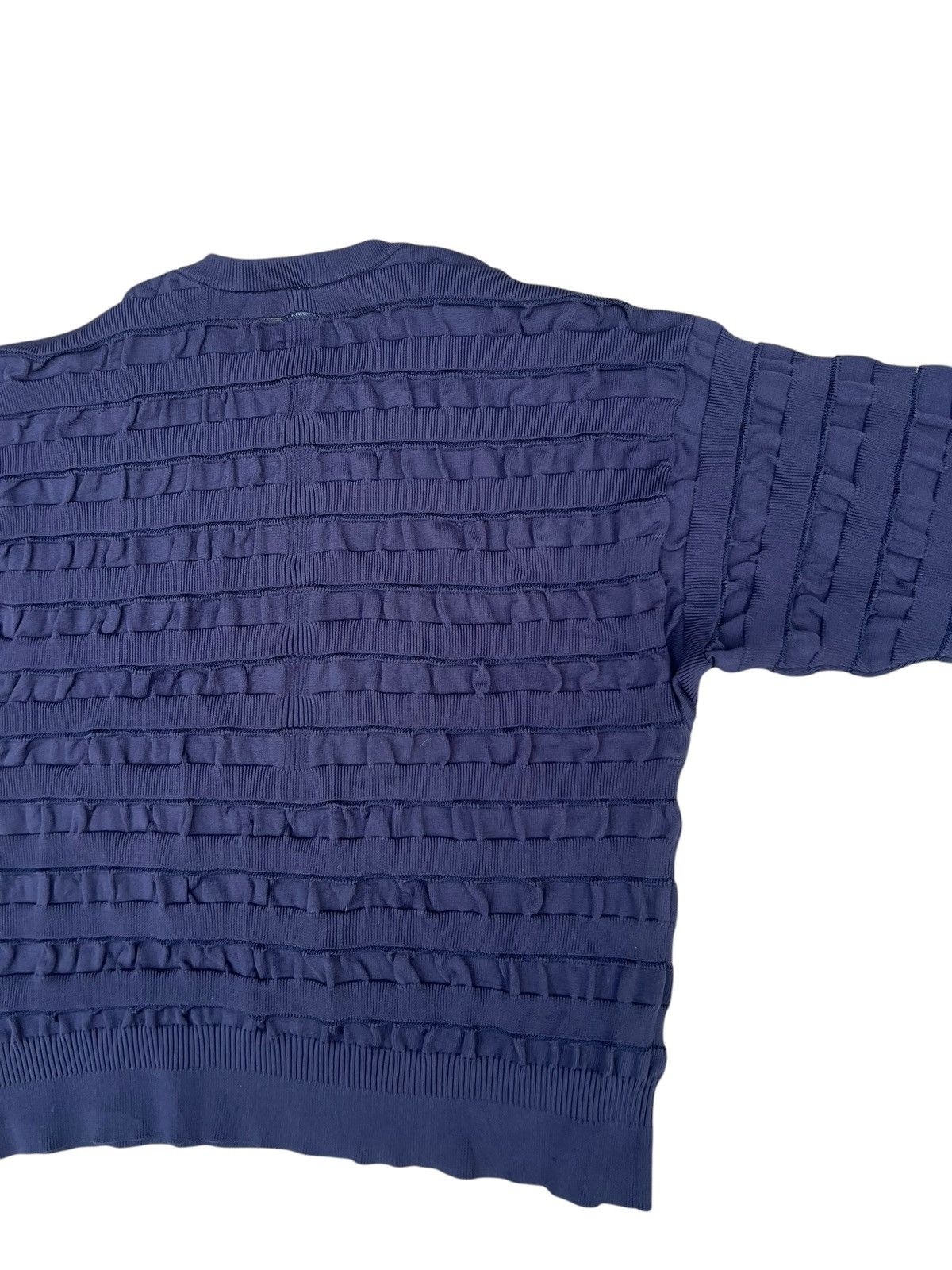 CFCL CFCL Made in Japan Navy Blue Facade Knitwear Sweater Size US L / EU 52-54 / 3 - 17 Thumbnail