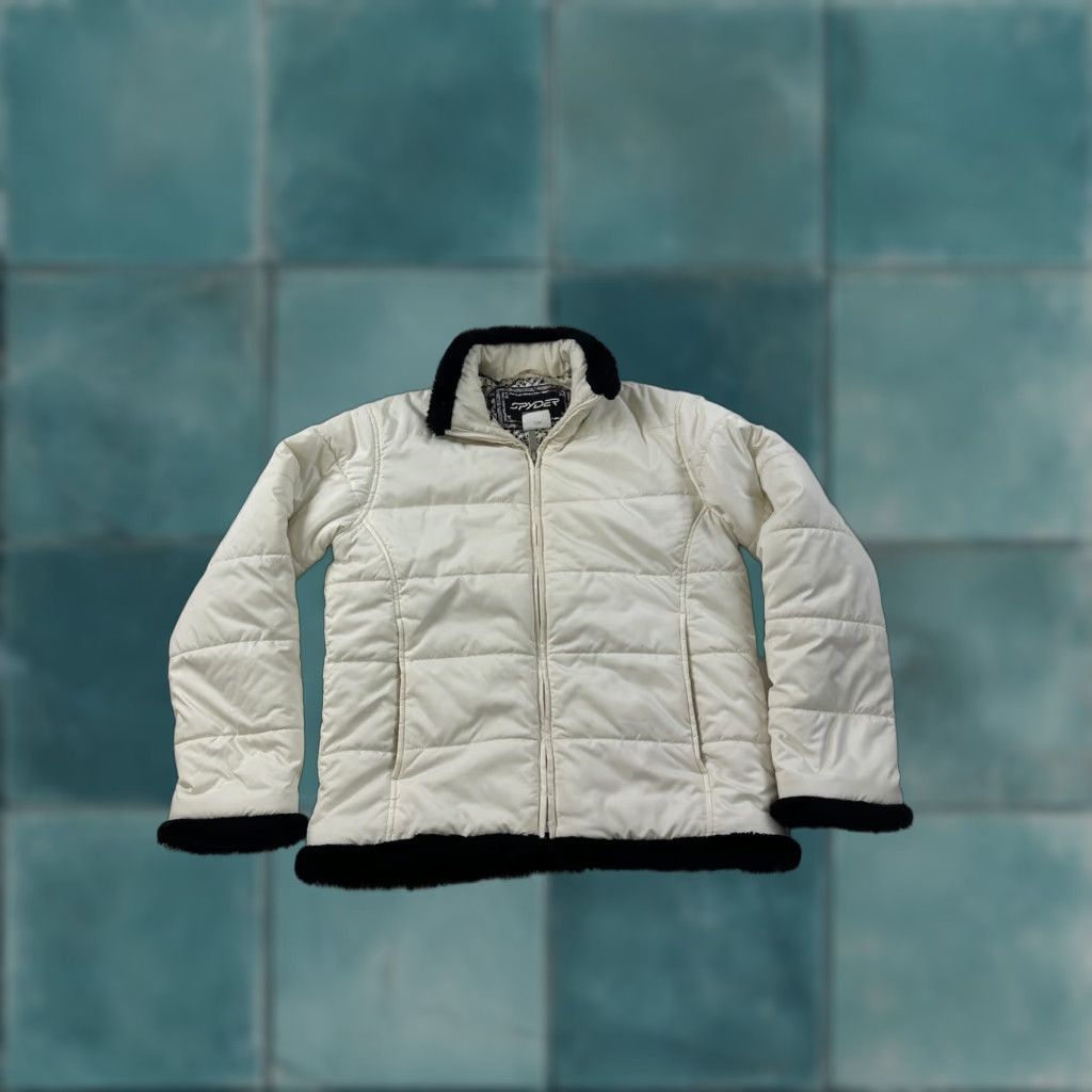 Spyder Spyder Jacket Women’s Puffer Casual Mid-Length Ivory 8 Zip Logo Zipper Regular Machine Washable Front Full Zip Size M / US 6-8 / IT 42-44 - 1 Thumbnail