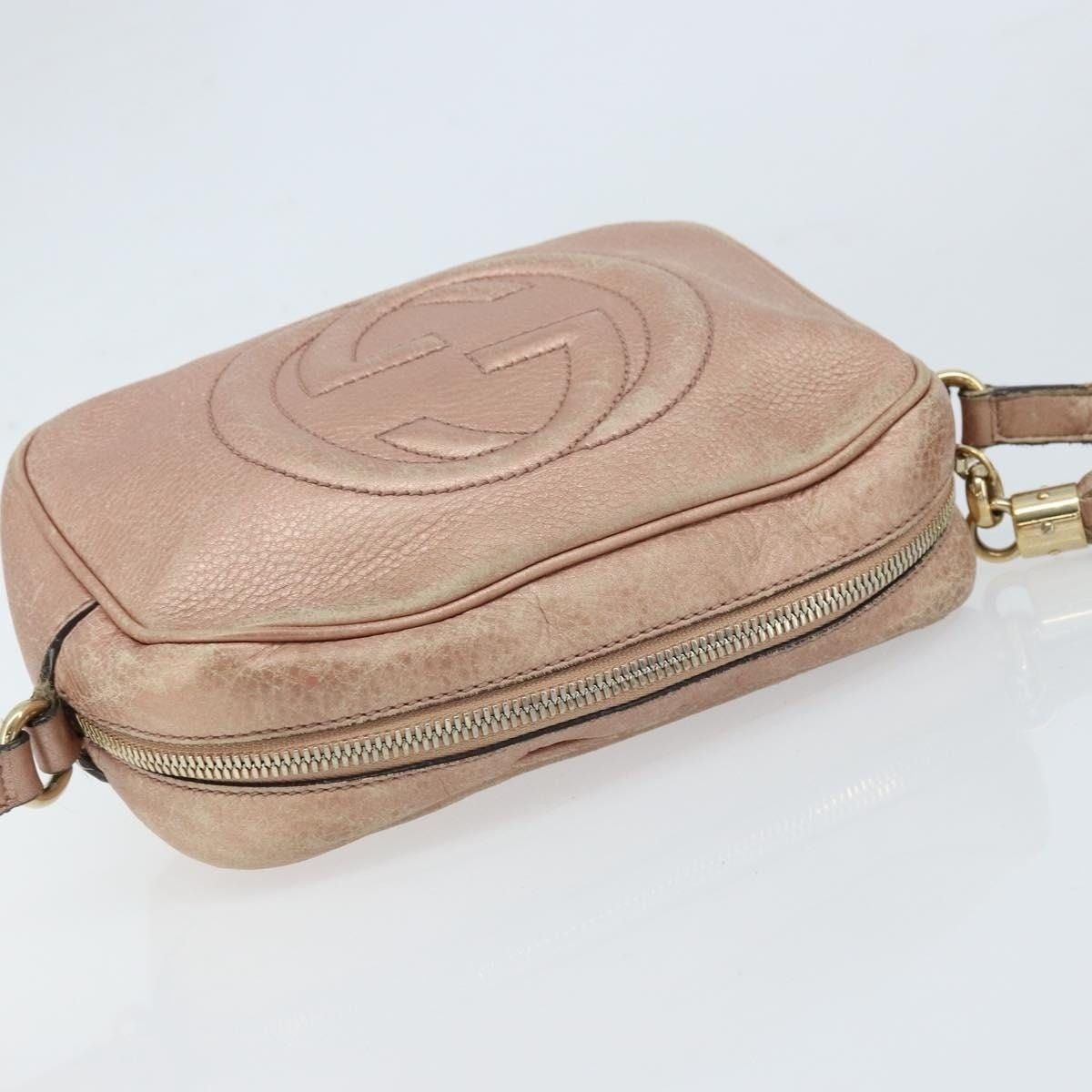 Gucci Gucci Leather Shoulder Bag Pink Size ONE SIZE - 4 Thumbnail