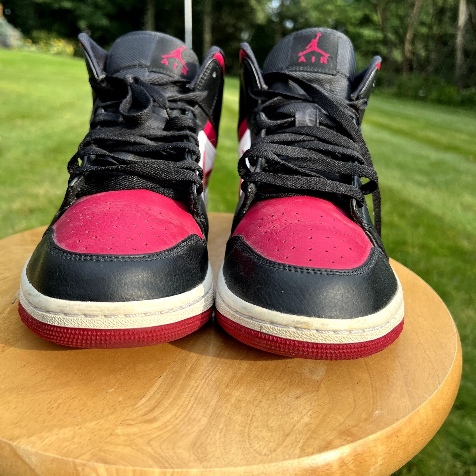 Jordan Brand × Nike Size 10 - Air Jordan 1 Mid Noble Red Men's Shoes - Ships Now Size US 10 / EU 43 - 3 Thumbnail