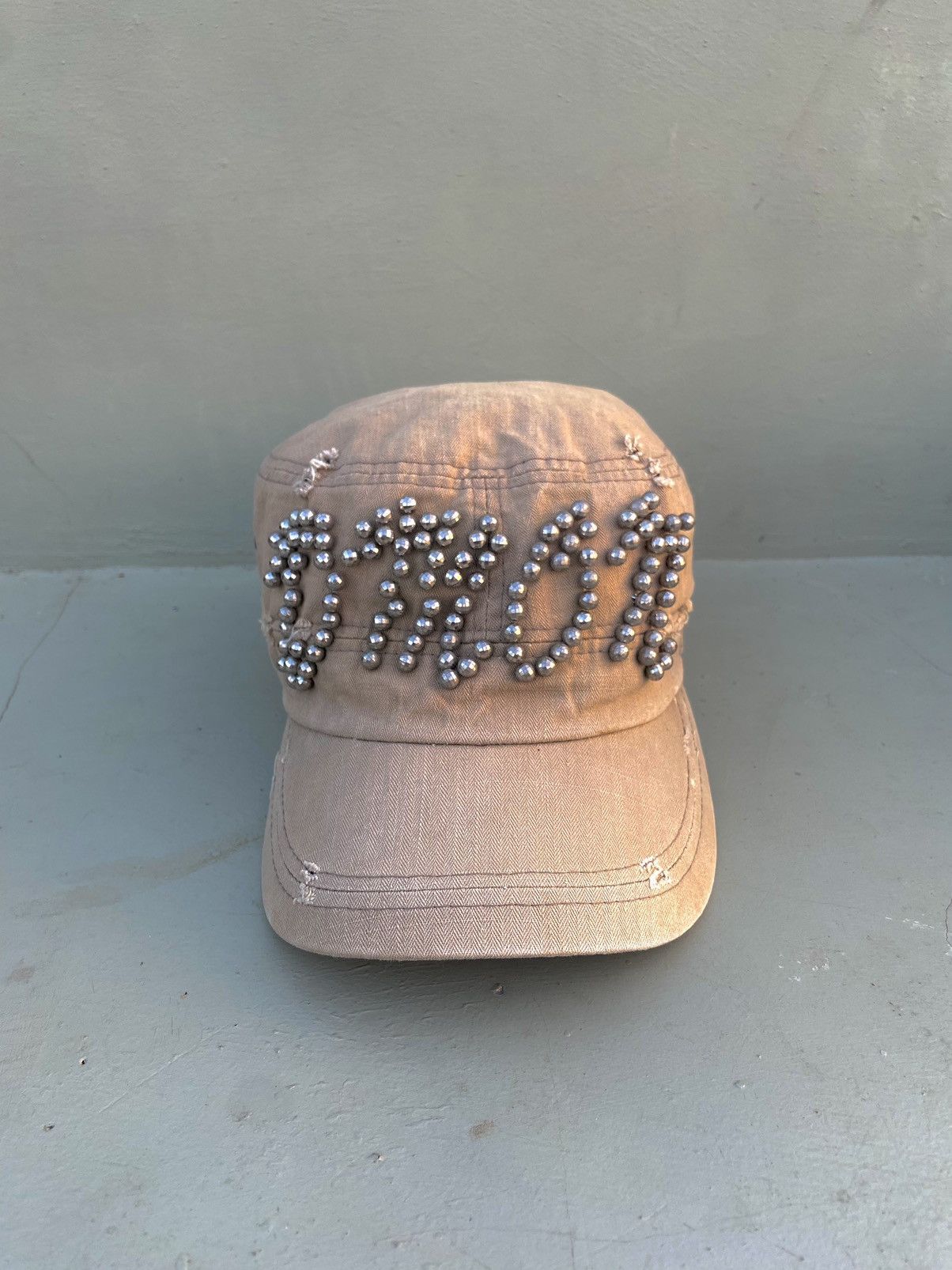 If Six Was Nine 2000s Dmon studded buttons patrol hat Size ONE SIZE - 1 Thumbnail