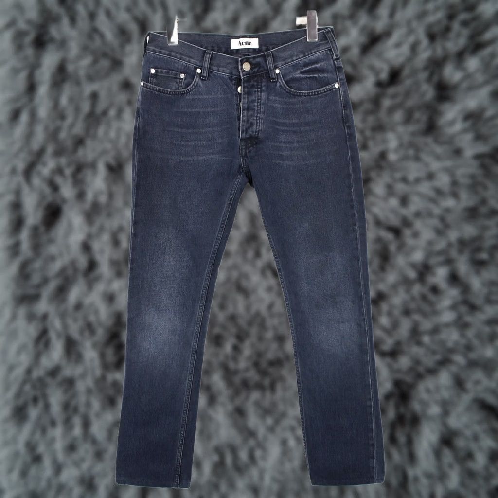 Denime ACNE Jeans Roc/Lana Blue Men's W30/L32 Slim Fit Whiskers Faded Denim Size US 30 / EU 46 - 1 Thumbnail