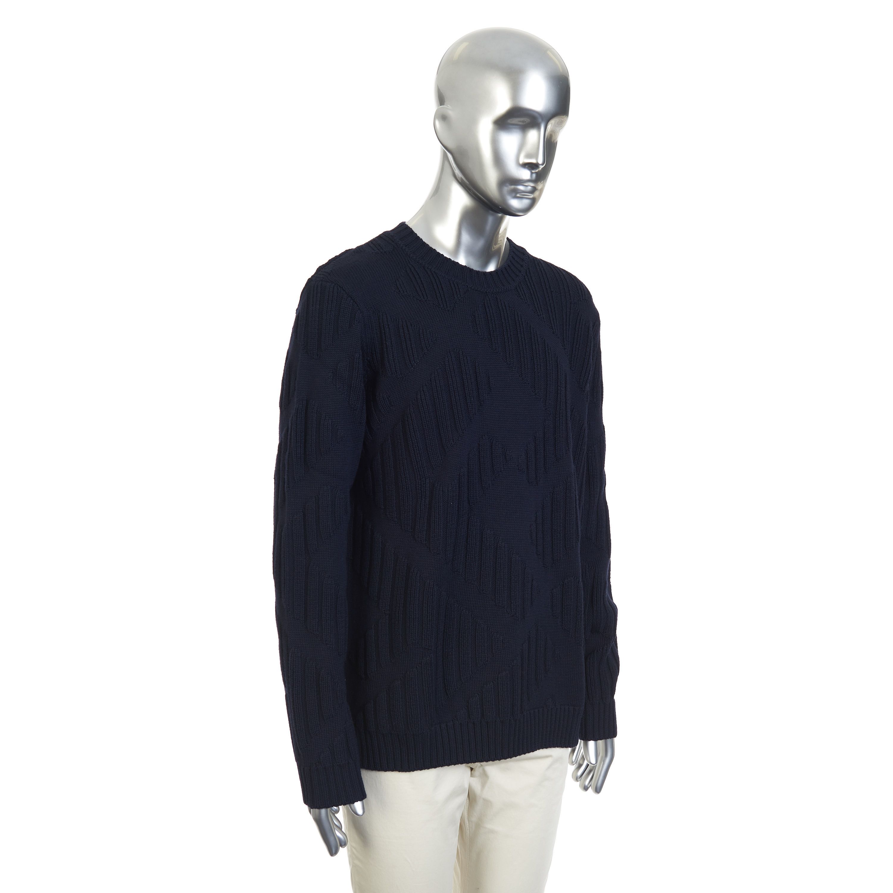 Fendi Sweater In Fleece Wool With All Over Jacquard Fendi Motif Size US XL / EU 56 / 4 - 9 Thumbnail