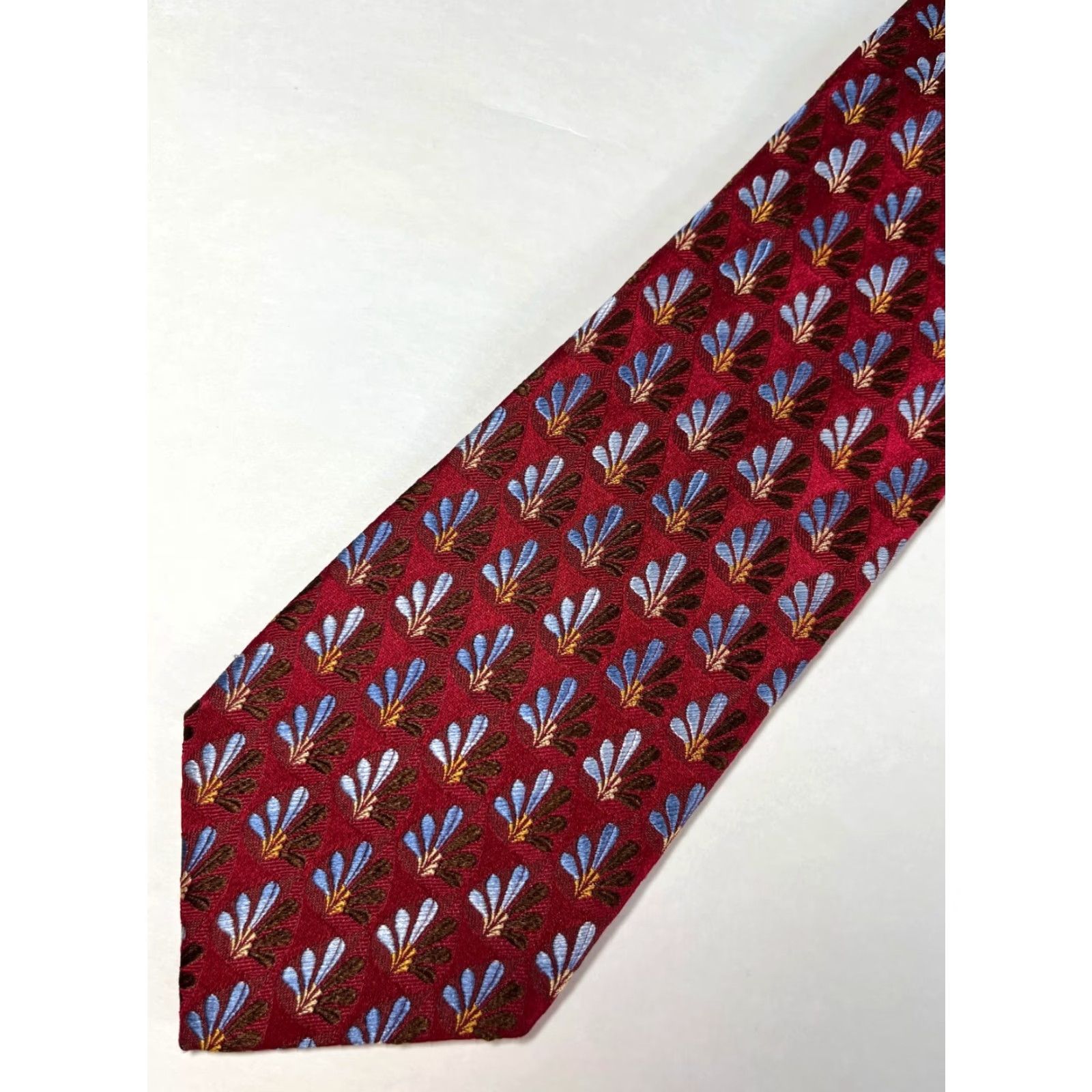 Ermenegildo Zegna Ermenegildo Zegna Tie Men Silk Floral Made in Italy - Red Multicolor Woven 59" 3.75" Wide Designer Necktie Size ONE SIZE - 3 Thumbnail
