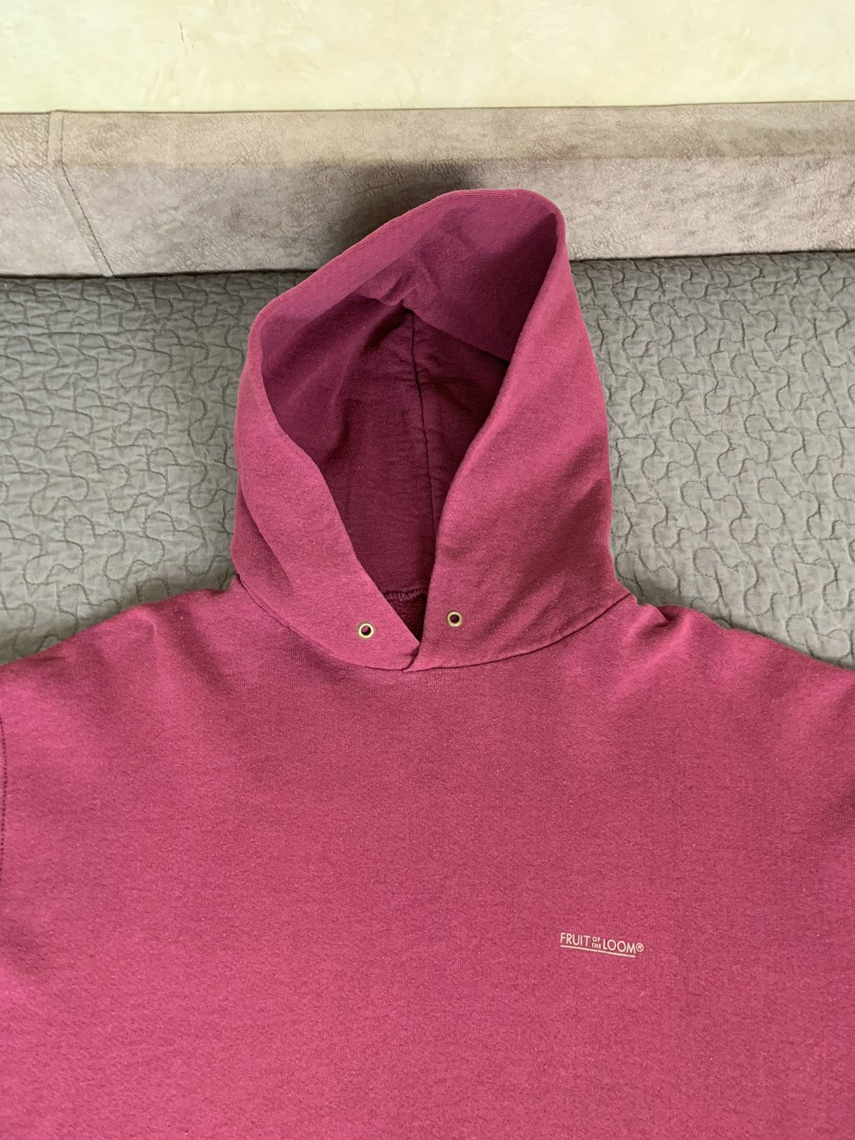 Fruit Of The Loom Vintage Fruit Of The Loom Blank Hoodie Size US L / EU 52-54 / 3 - 3 Thumbnail
