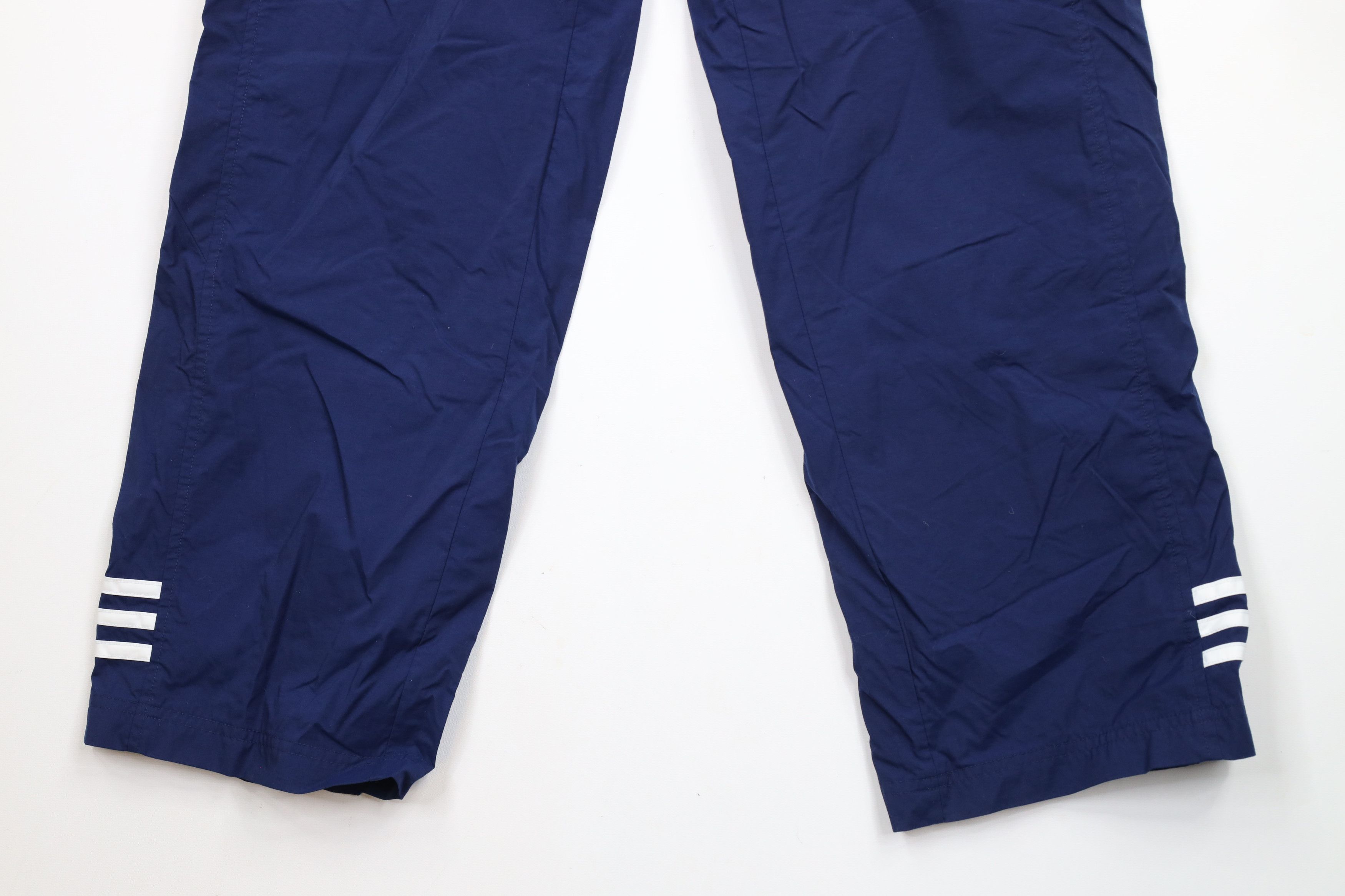 Adidas × Vintage Vintage Y2K 2000 Adidas Lined Flared Wide Leg Pants Blue Size 27" / US 4 / IT 40 - 4 Thumbnail
