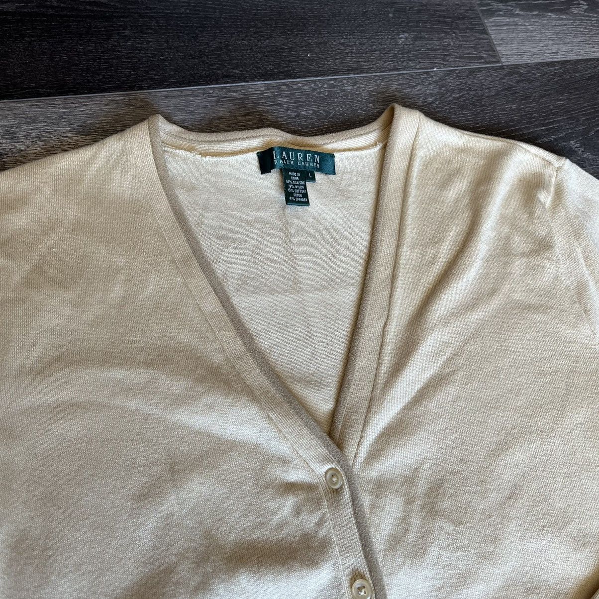 Lauren Ralph Lauren × Polo Ralph Lauren × Vintage New Vintage 90s Lauren Ralph Lauren V Neck Cardigan Sweater Size L / US 10 / IT 46 - 2 Thumbnail