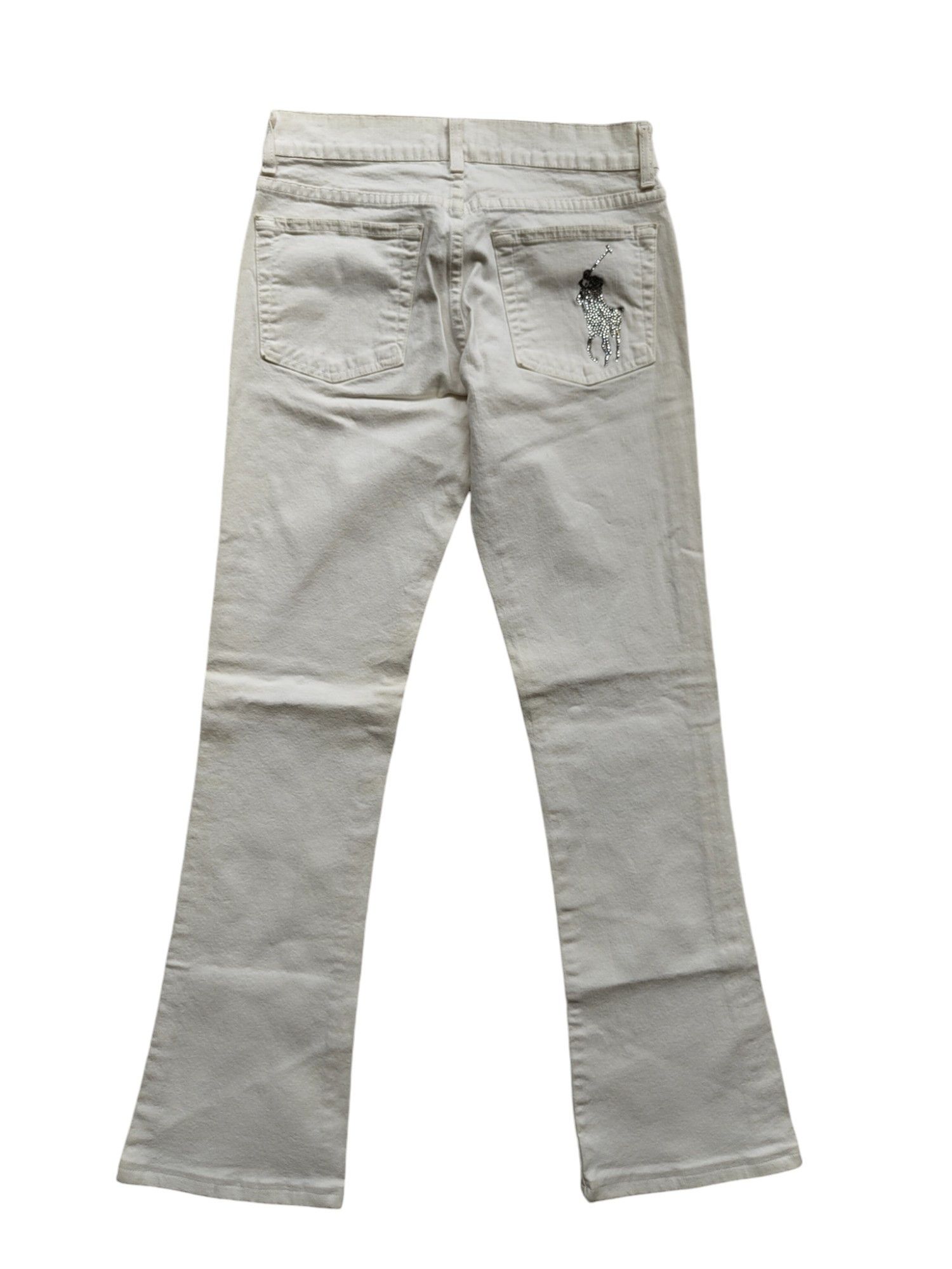 Ralph Lauren White Jeans With Logo Detail At The Back Size 25" / US 0 / IT 36 - 2 Thumbnail