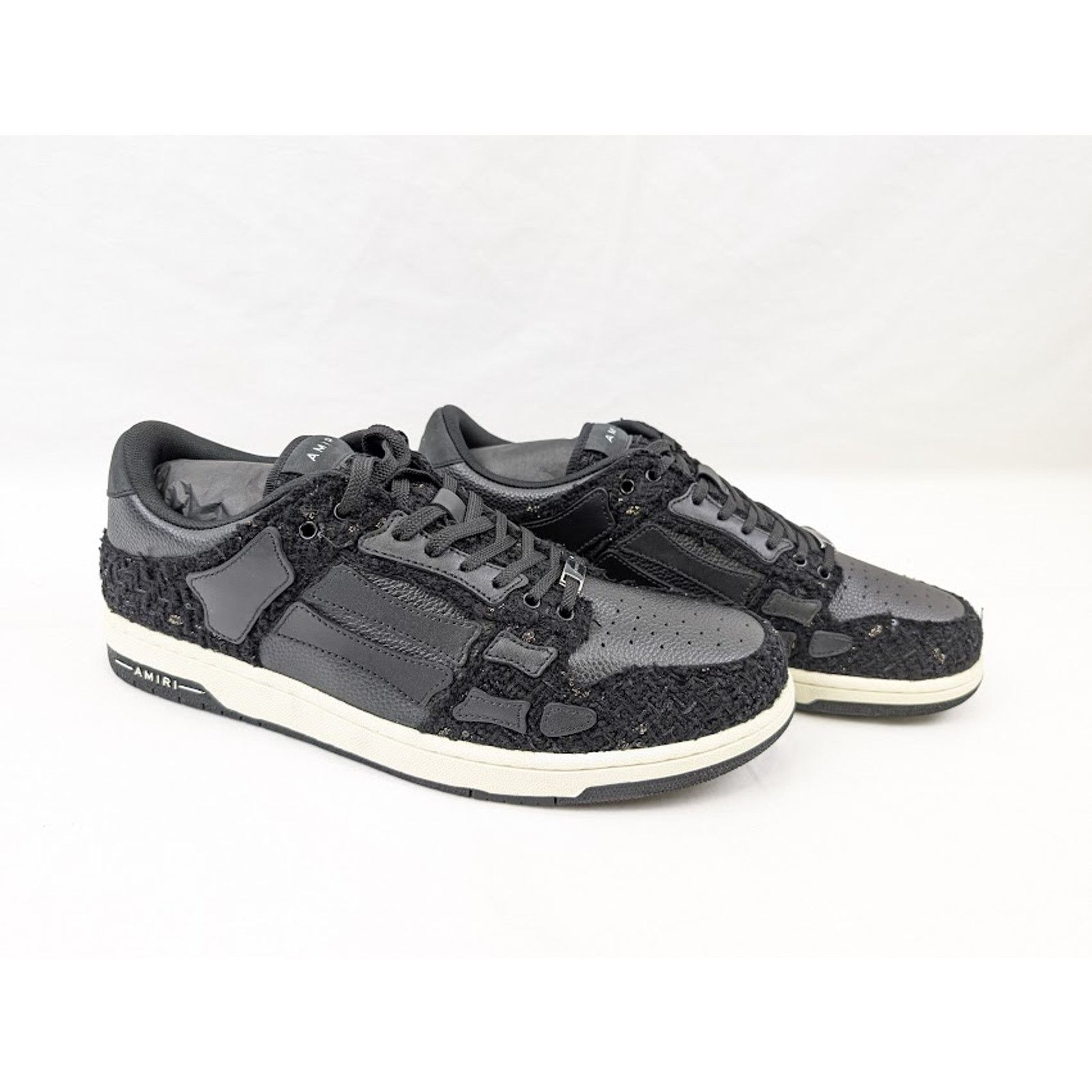 Amiri o1rshd1 Boucle Skelton Low-Top Sneakers in Black Size US 9 / EU 42 - 12 Thumbnail