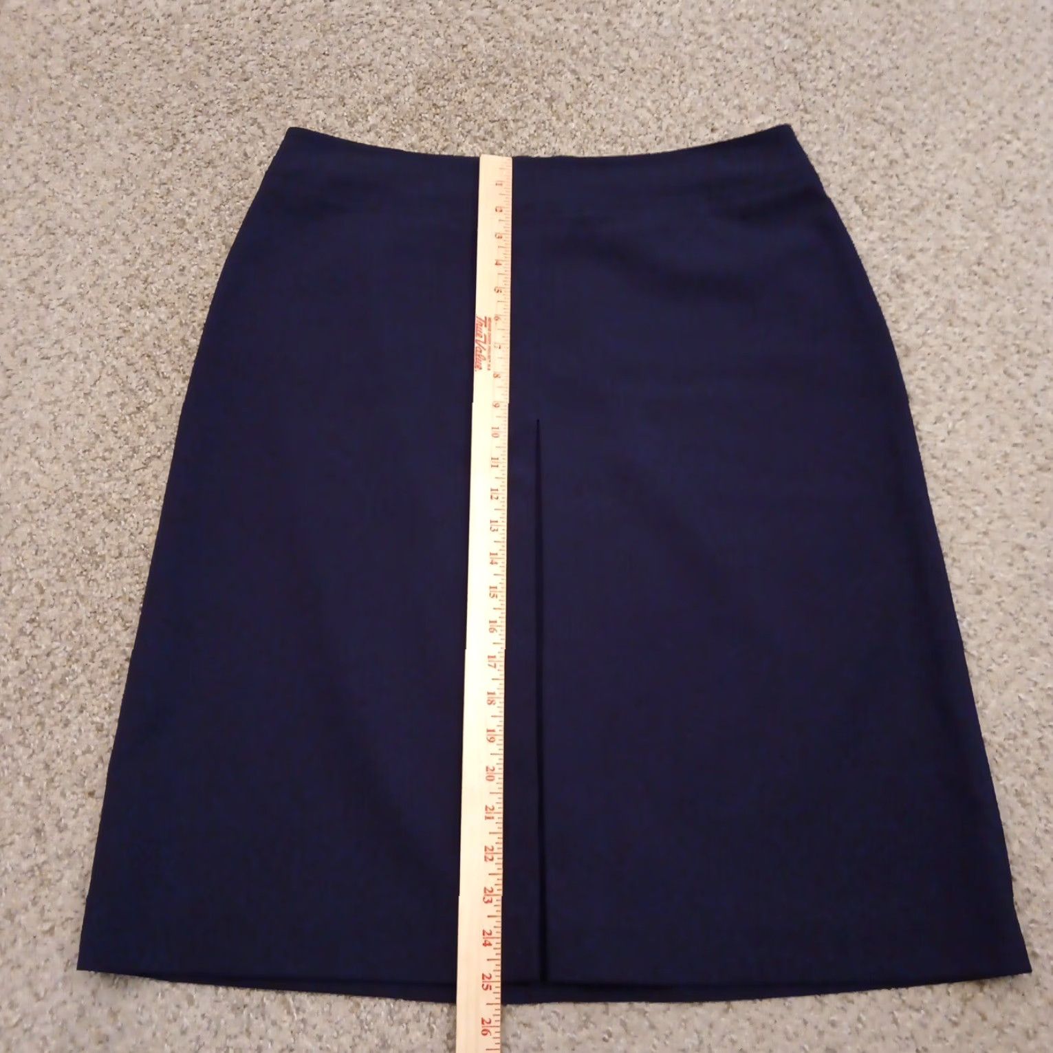 Vintage Hennes Skirt Women Knee Length Blue Polyester Pencil Pleat Zip 14 Regular Size 14 Vintage No Size 36" / US 14 / IT 50 - 4 Thumbnail