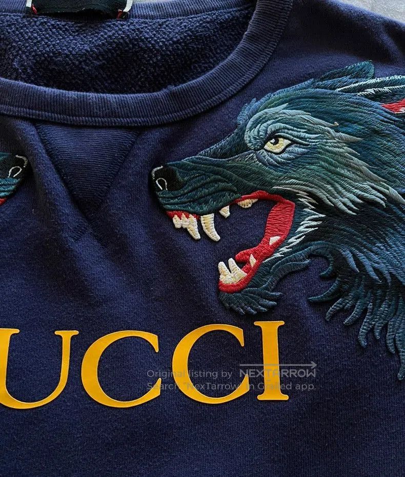 Gucci Gucci Wolf Print Crewneck Sweatshirt. Size US M / EU 48-50 / 2 - 5 Thumbnail