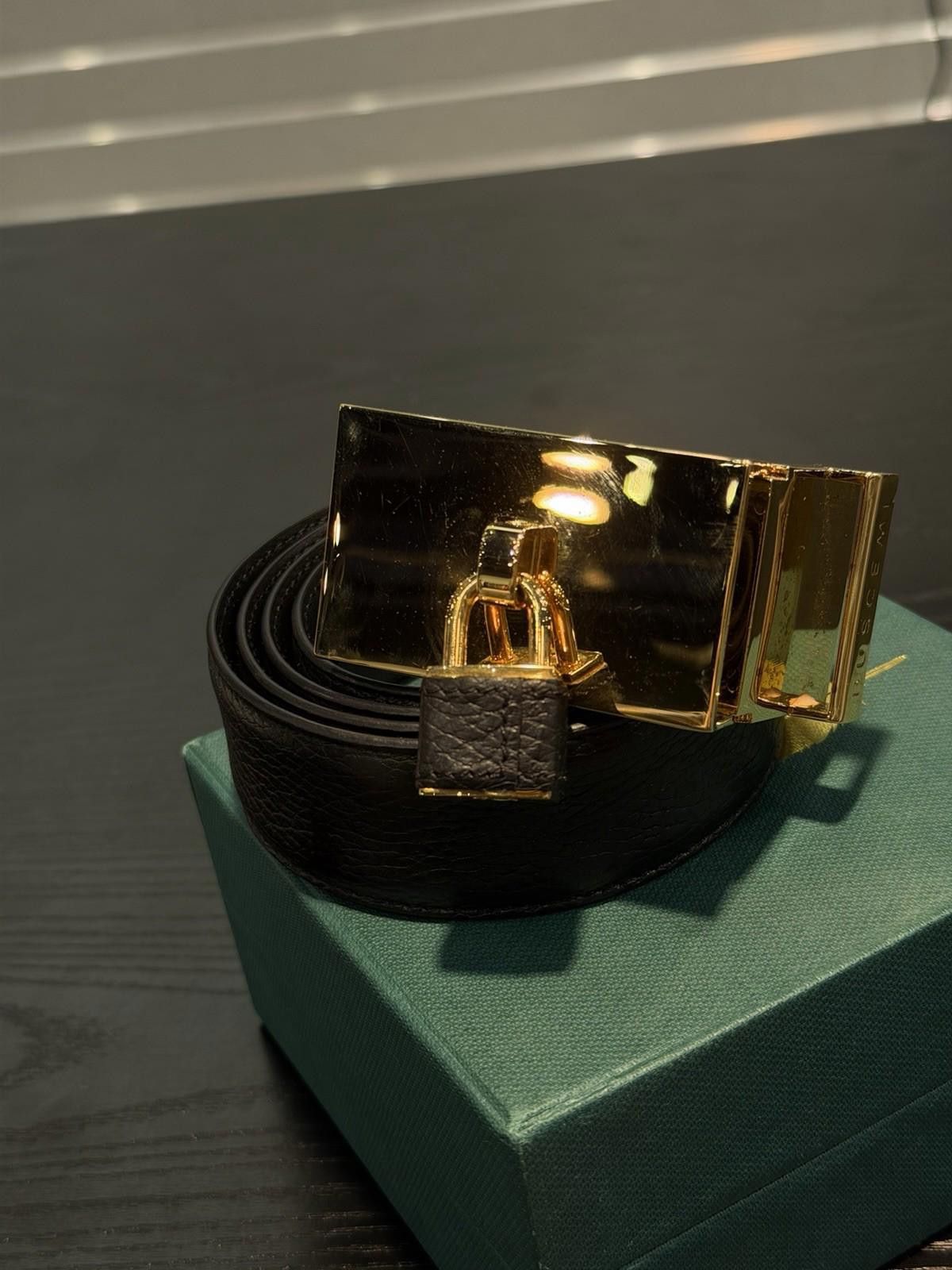 Burberry Burberry TB Lock Buckle Black Men's Dress Belt Size 42 Rare Size ONE SIZE - 3 Thumbnail