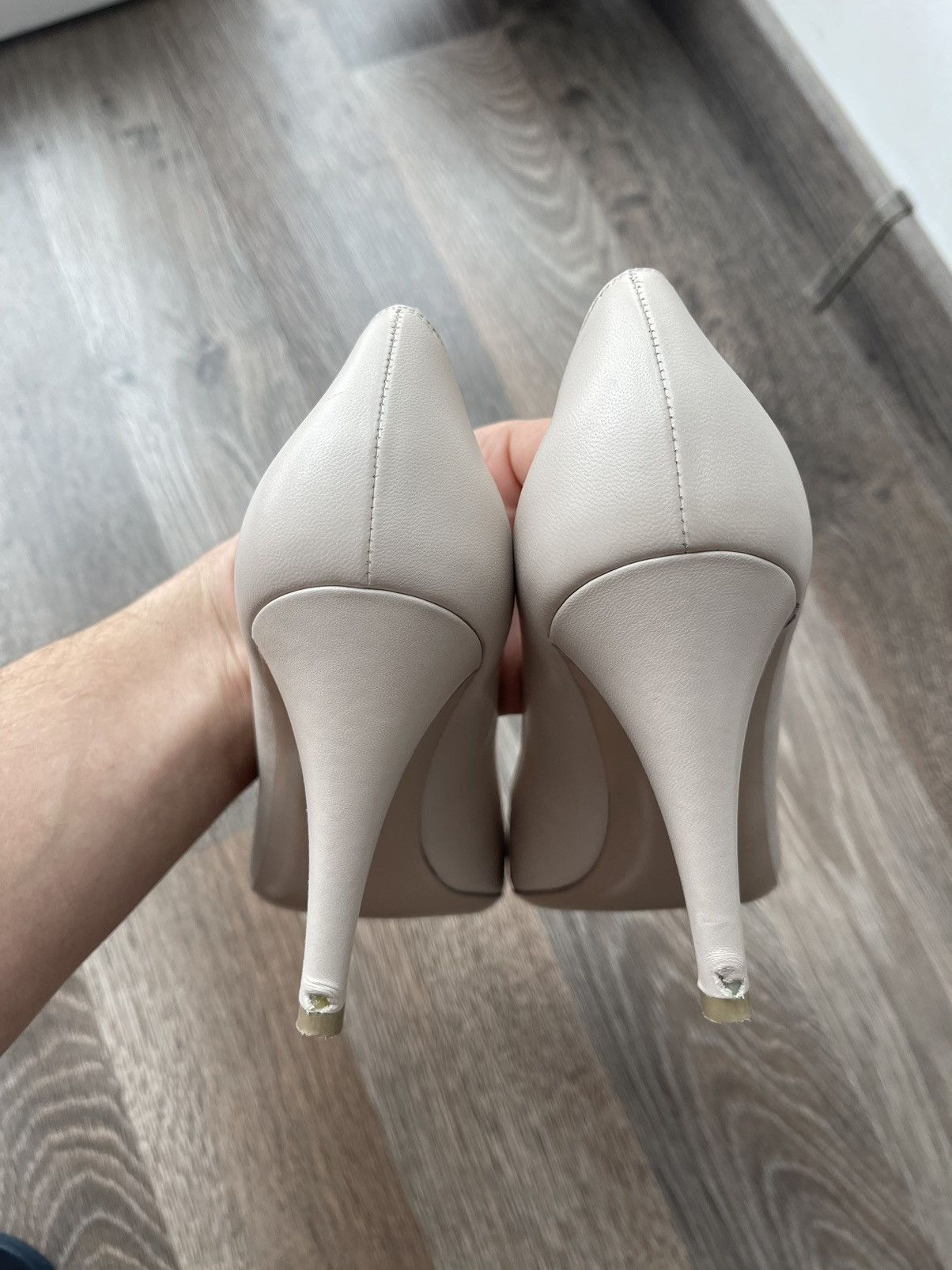Salvatore Ferragamo × Vintage 😍Leather Pumps Salvatore Ferragamo Heels beige vintage Size US 8 / IT 38 - 6 Thumbnail
