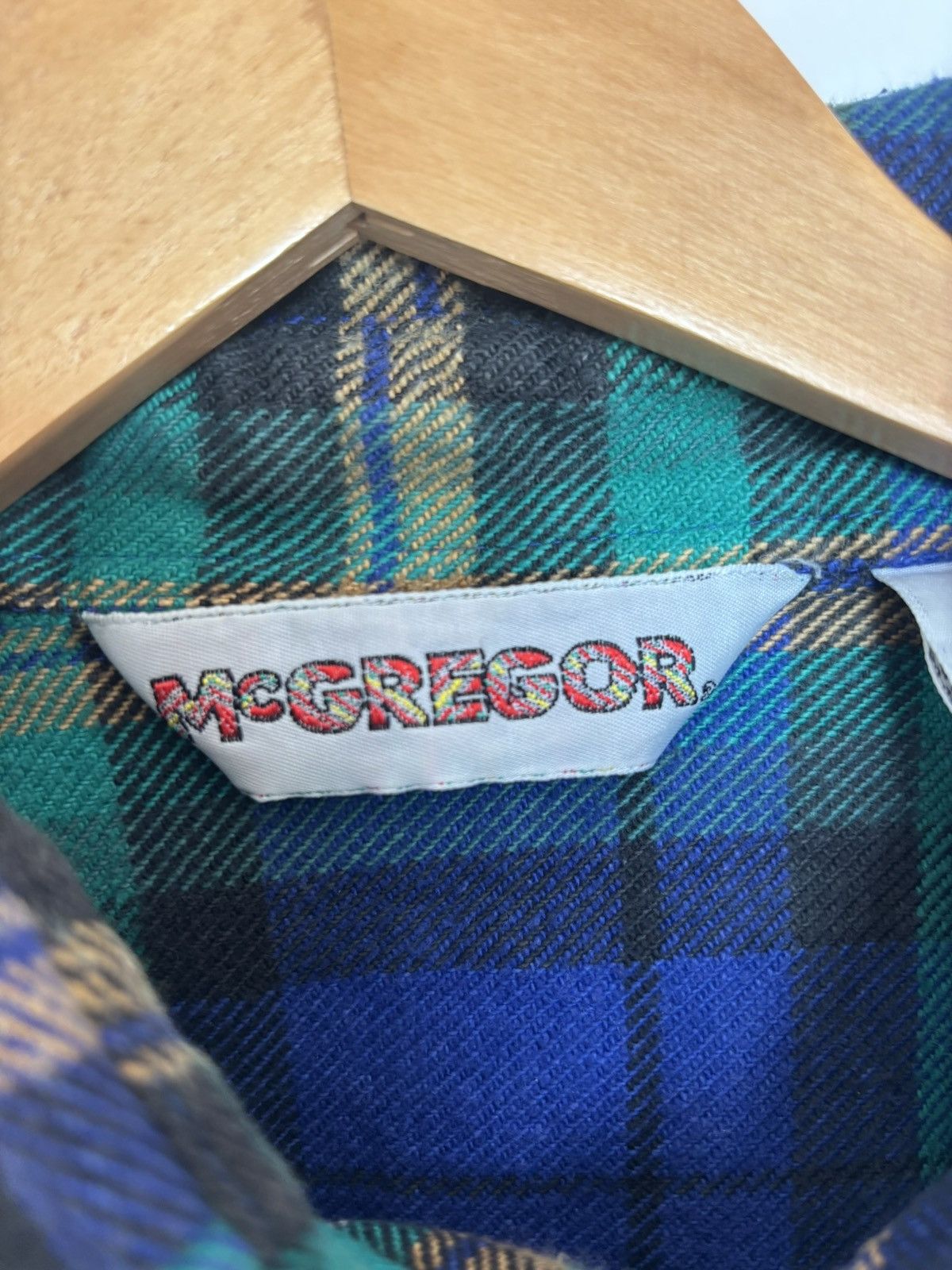 McGregor Vintage McGregor Blue Green Plaid Flannel Shirt Large L Size US L / EU 52-54 / 3 - 5 Thumbnail