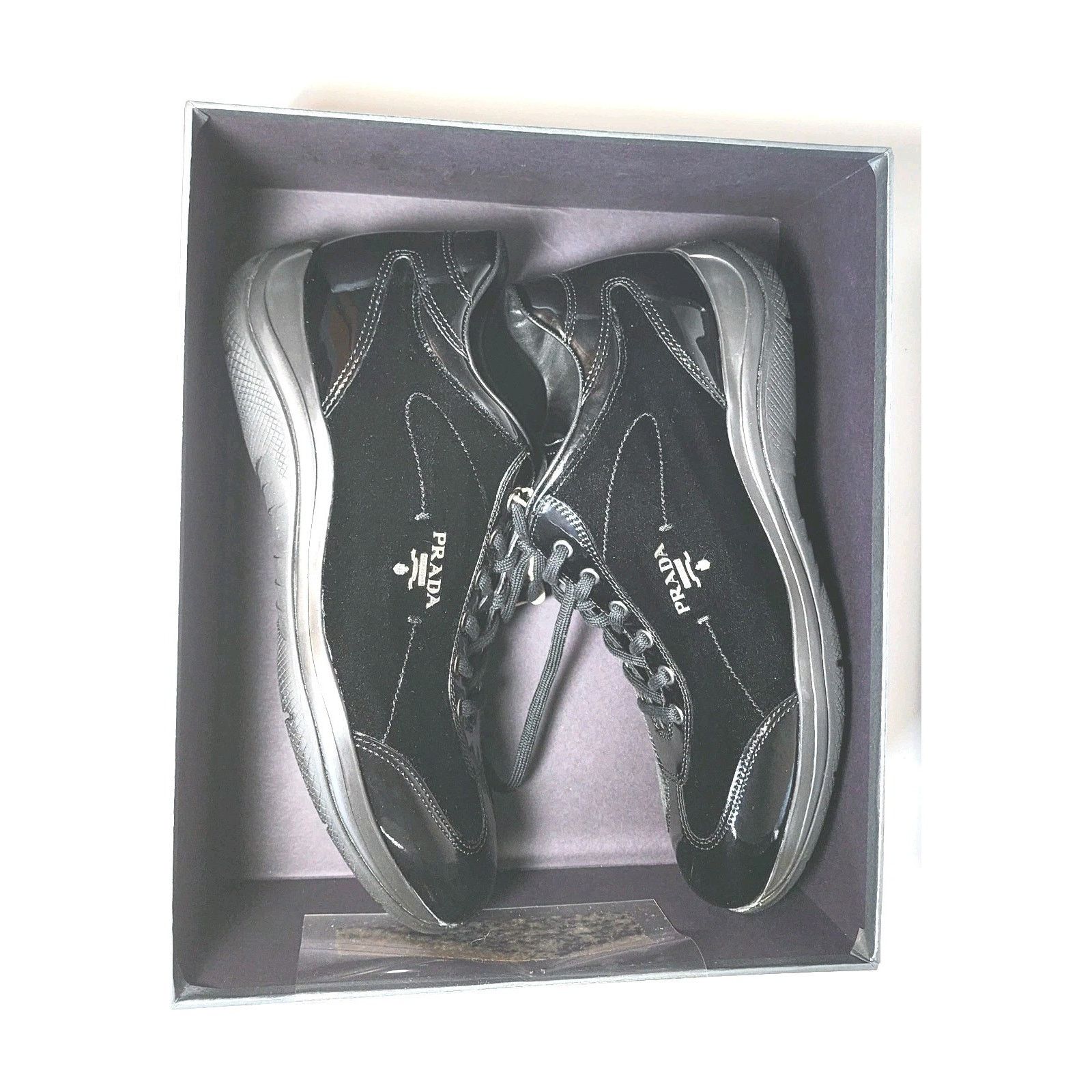 Prada Prada Sports Black Patent Leather And Velvet Top Size US9 Size US 9 / IT 39 - 5 Thumbnail