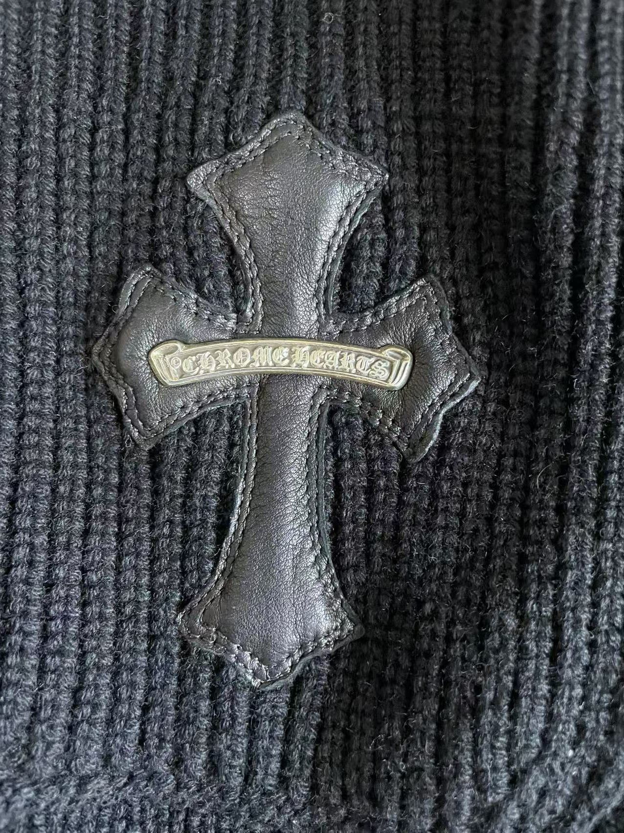 Chrome Hearts Chrome Hearts Triple Cross Patch Scroll Cashmere Sweater Size US XXL / EU 58 / 5 - 4 Thumbnail