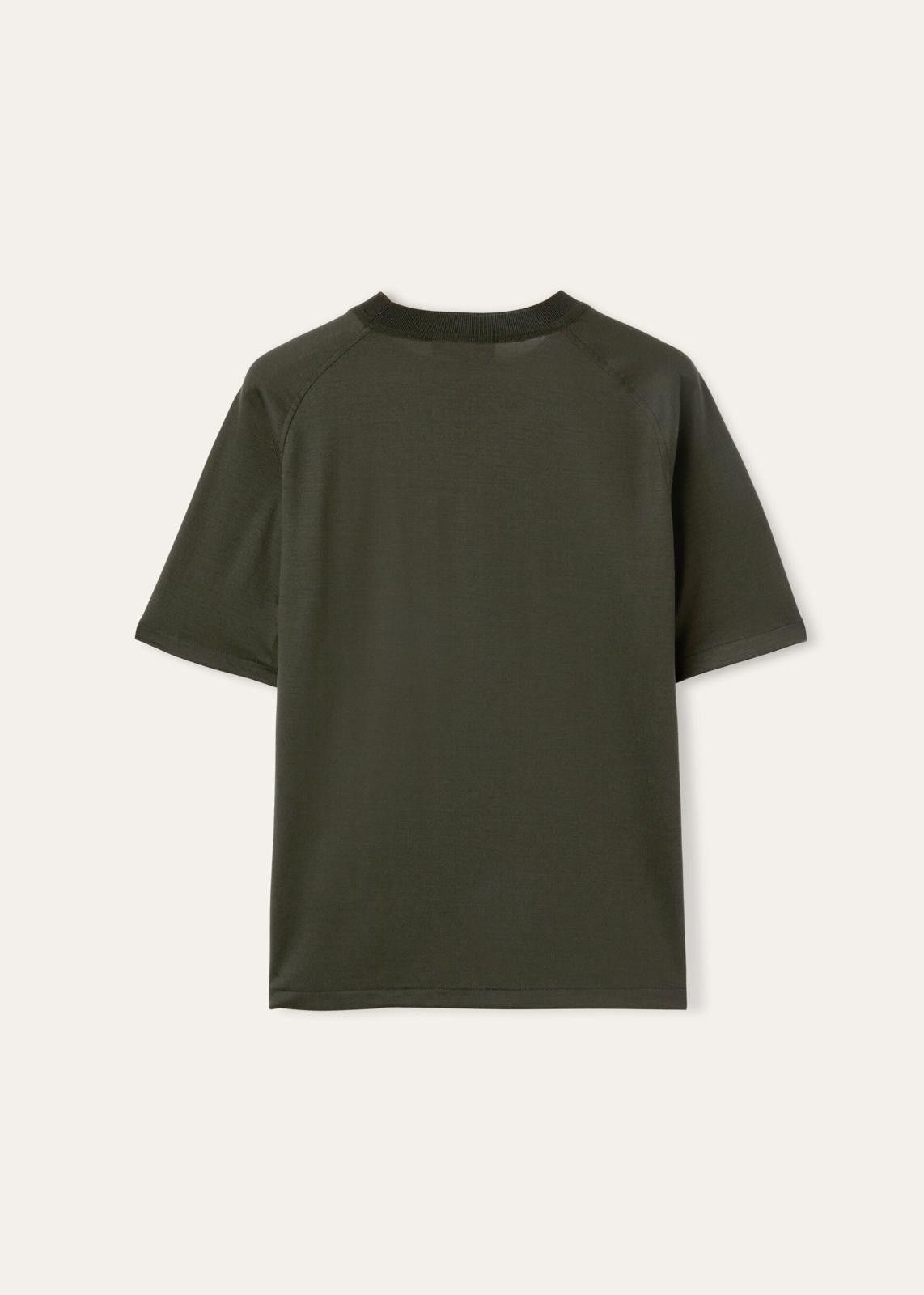 Loro Piana o1srvl11e0125 FAN6590 Tadami T-Shirt in Dark Green Size L / US 10 / IT 46 - 2 Thumbnail