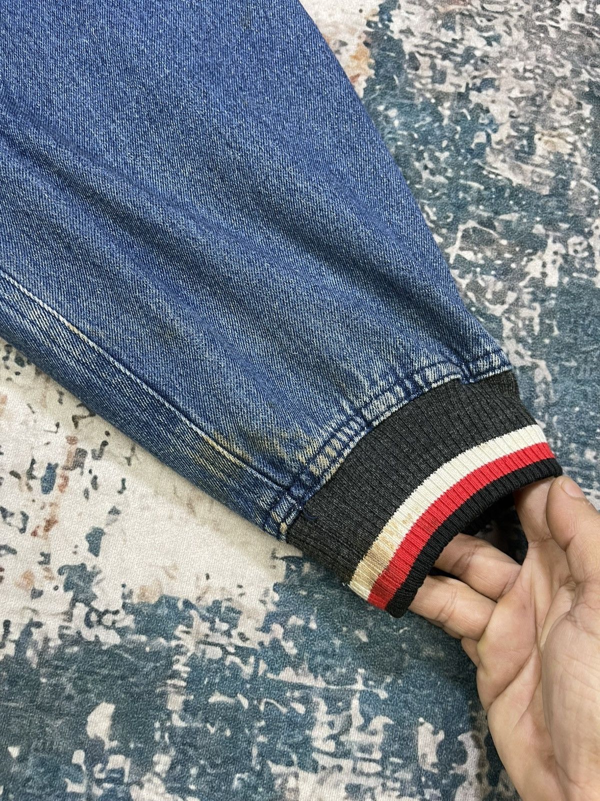 Issey Miyake Vtg 80s Issey Miyake 84,85 AW Collection Denim Bombers Size US L / EU 52-54 / 3 - 14 Thumbnail