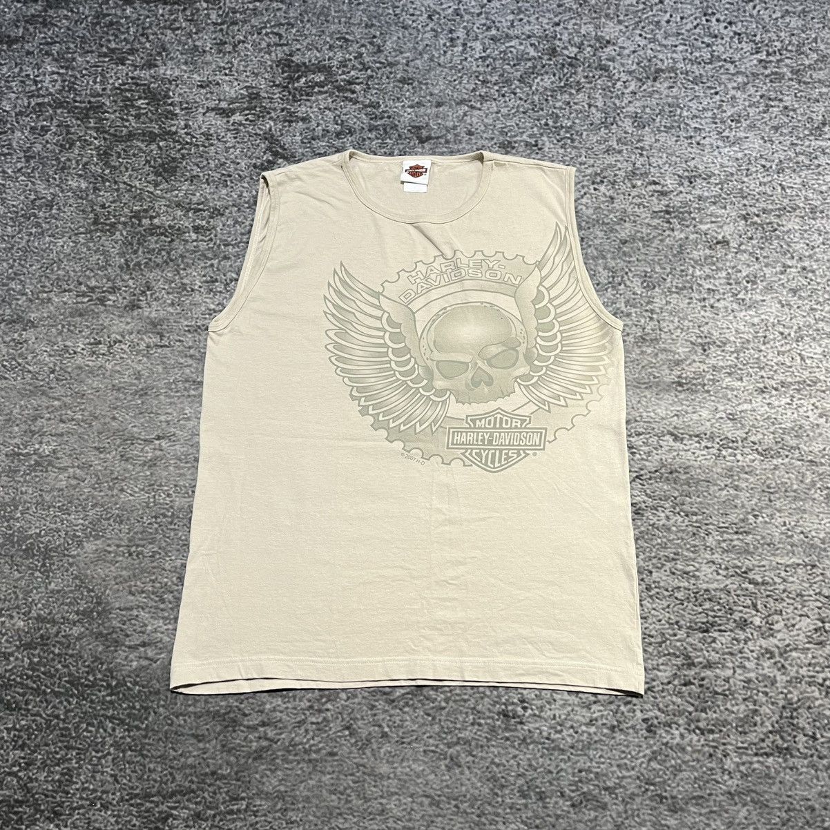 Harley Davidson Vintage Harley Davidson Sleeveless Shirt Skull 2000s Large Size US L / EU 52-54 / 3 - 1 Thumbnail