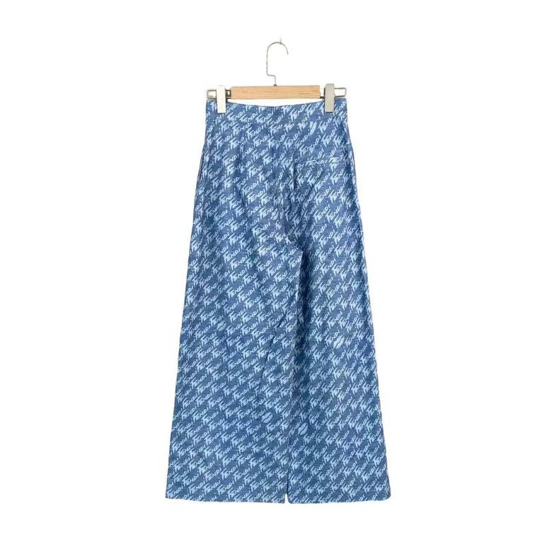 Other Fendi Blue bullet screen logo wide-leg trousers Size US 38 / EU 54 - 2 Thumbnail