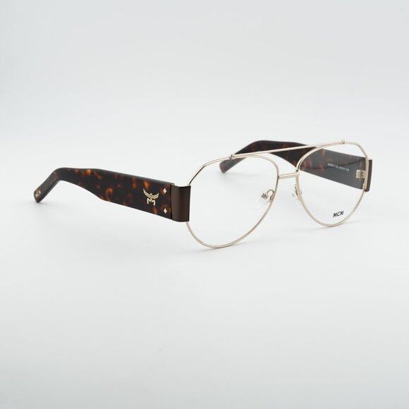 MCM MCM MW5001 032 Eyeglasses Pale Gold 58mm Aviator Frame Size ONE SIZE - 4 Thumbnail