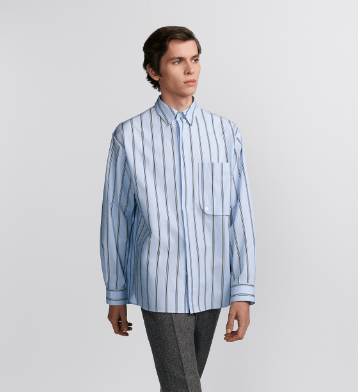Dior o1w1db10625 Christian Dior Embroidery Shirt in Blue Size US M / EU 48-50 / 2 - 4 Thumbnail