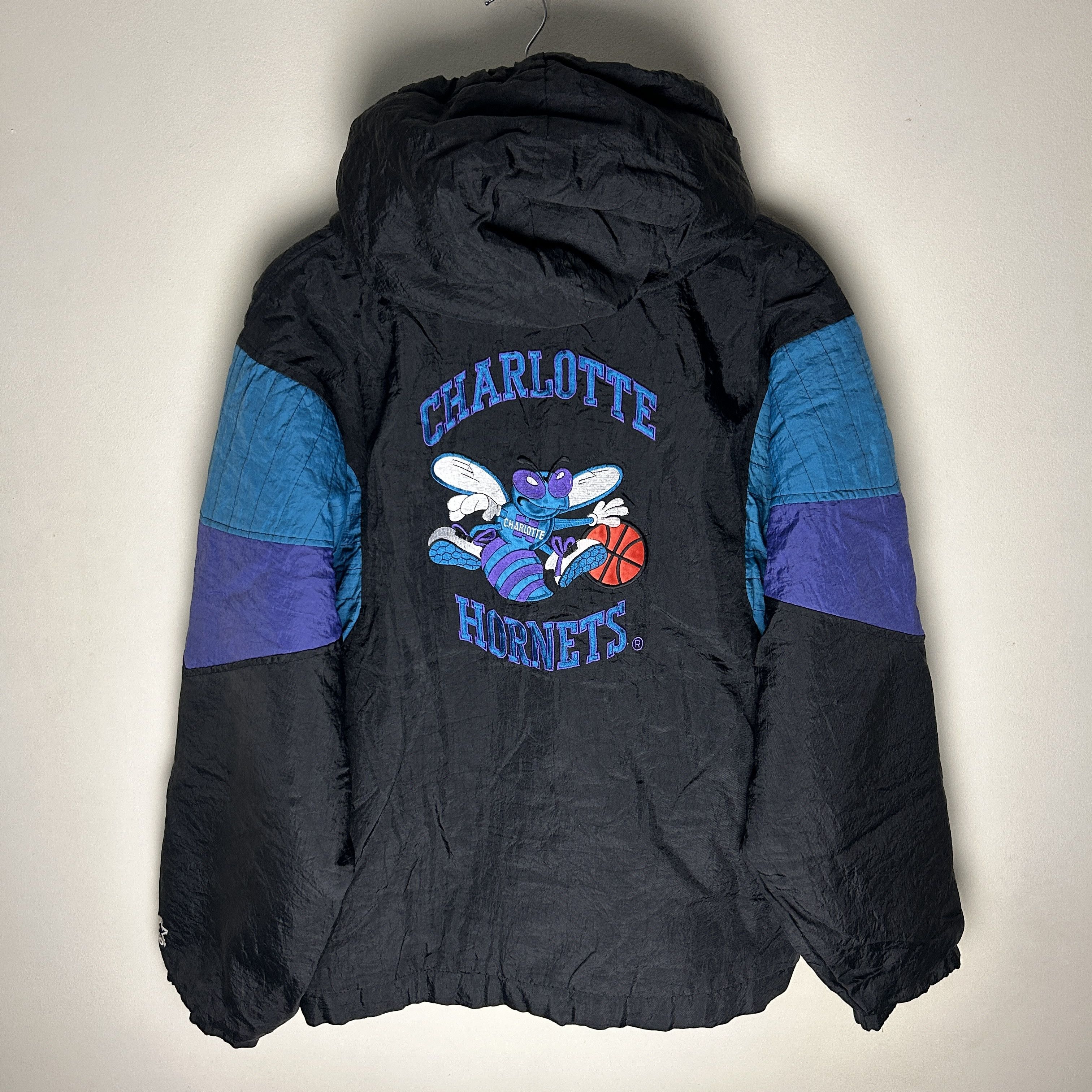 Charlotte hornets starter jacket black on sale