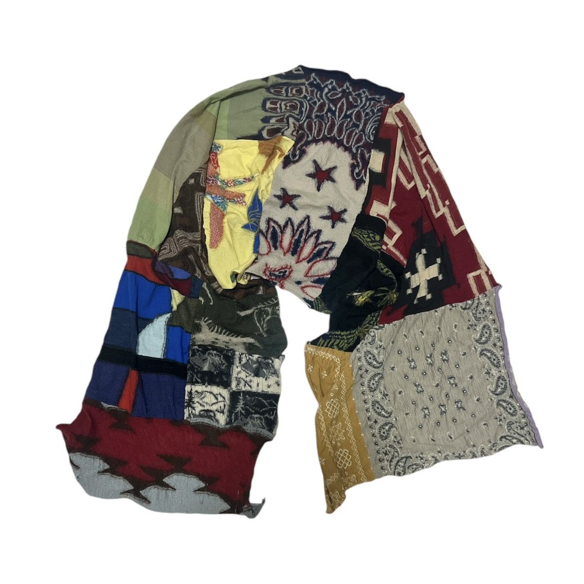Kapital Kapital handcraft patchwork wool scarf Size ONE SIZE - 2 Thumbnail