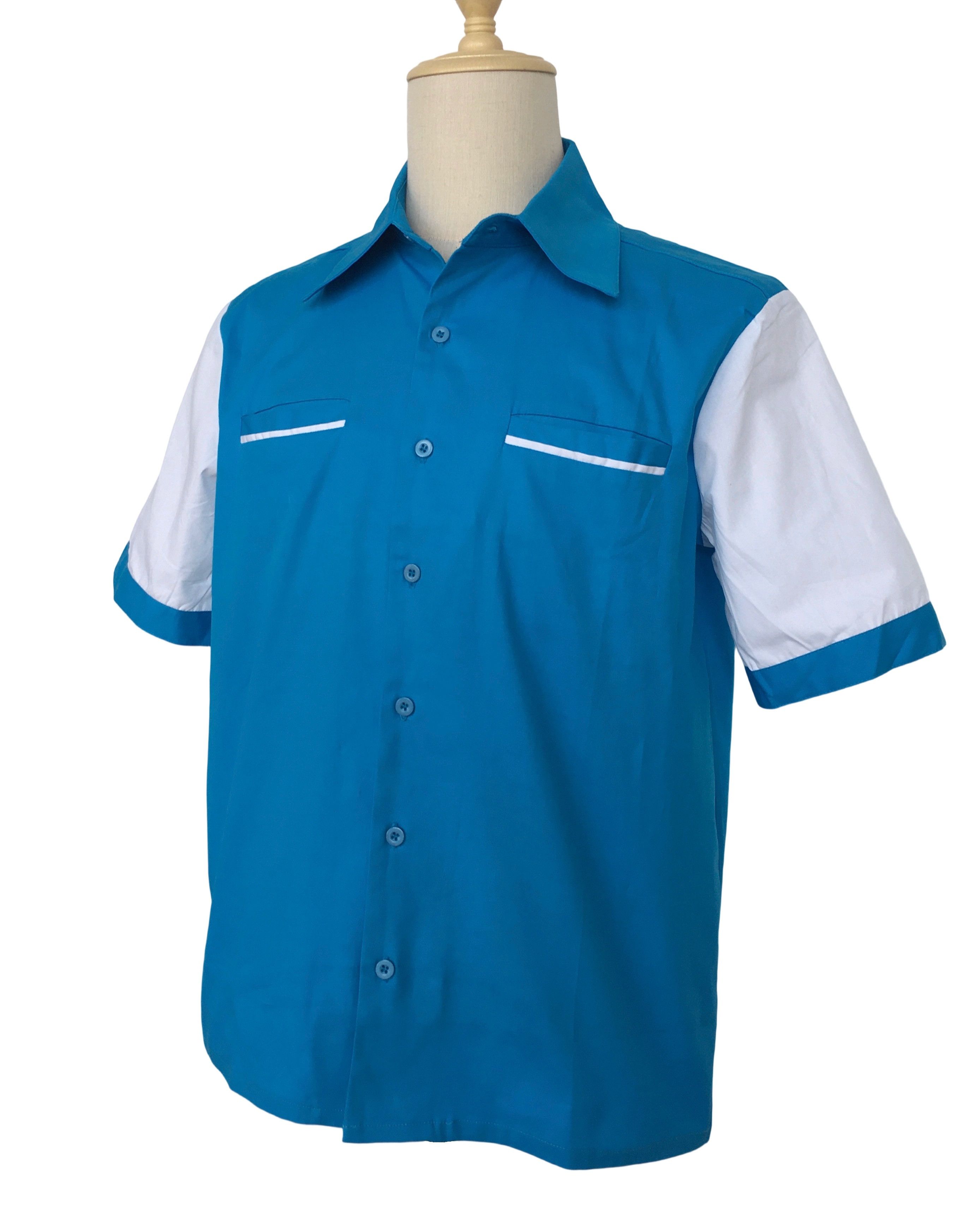 Other Vintage Shirt Short Sleeve Men Clothes Blue Size US M / EU 48-50 / 2 - 2 Thumbnail