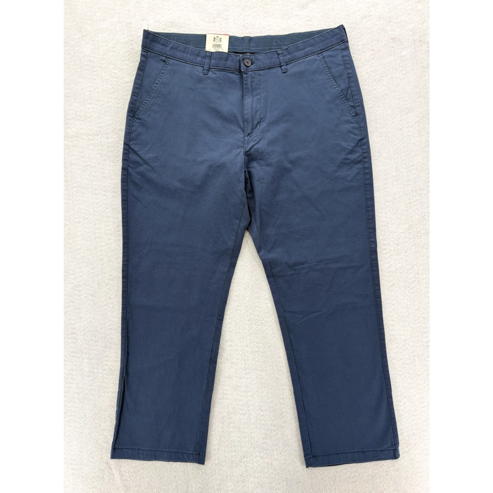 English Laundry English Laundry Pants Mens 34x26 Blue Slimmer Straight Leg Chino Casual Comfort Size US 34 / EU 50 - 2 Thumbnail
