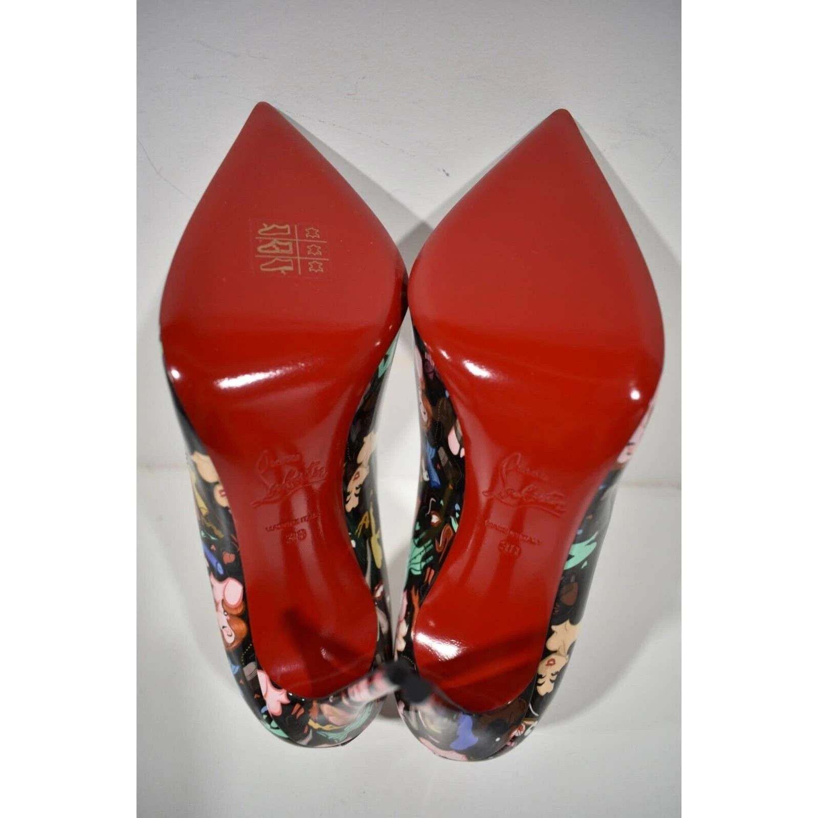 Christian Louboutin Christian Louboutin Hot Chick 100 Black Patent Leather Bored Size US 8 / IT 38 - 12 Thumbnail