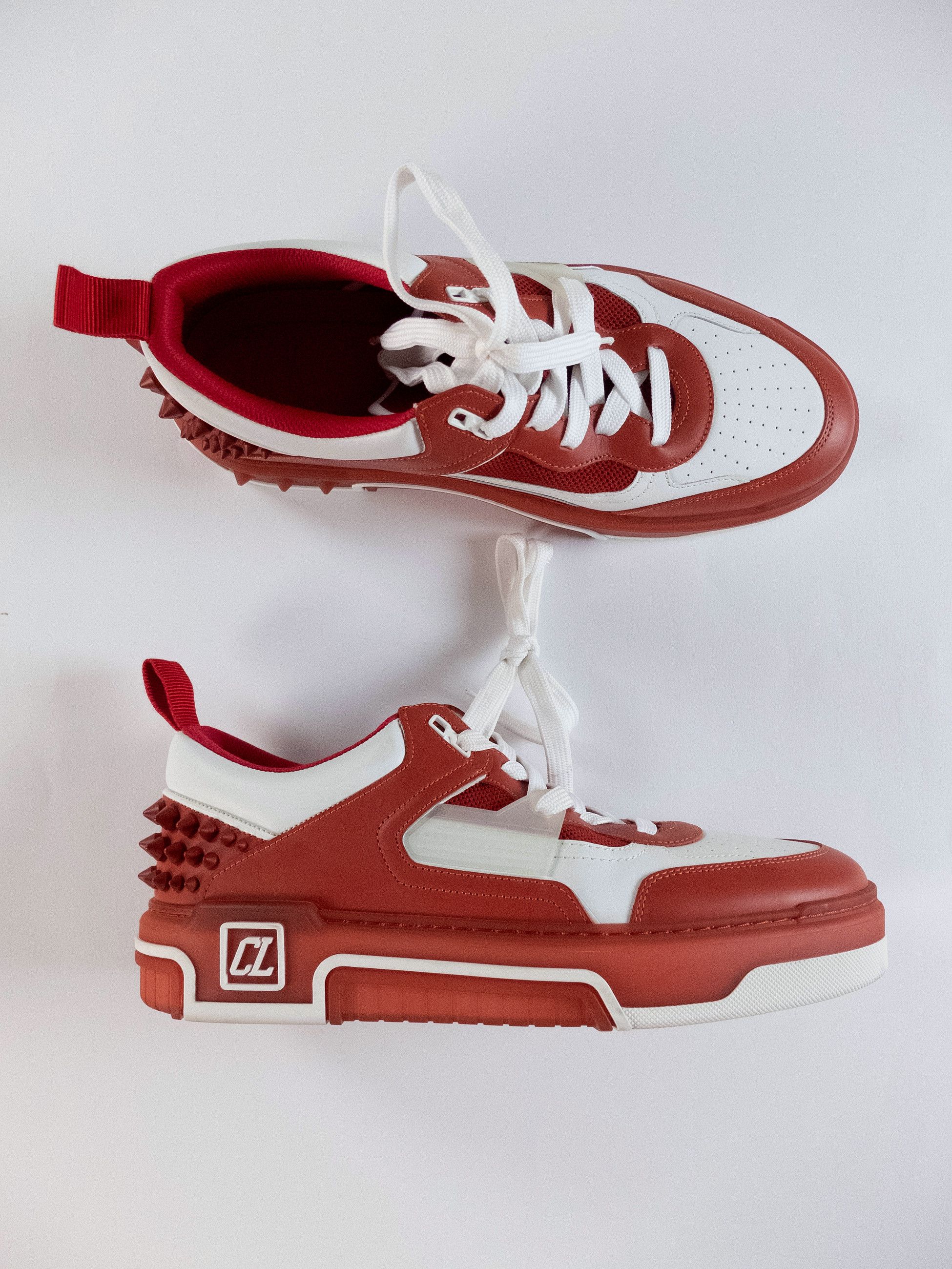 Christian Louboutin CHRISTIAN LOUBOUTIN Astroloubi white red leather sneakers 44 Size US 11 / EU 44 - 2 Thumbnail