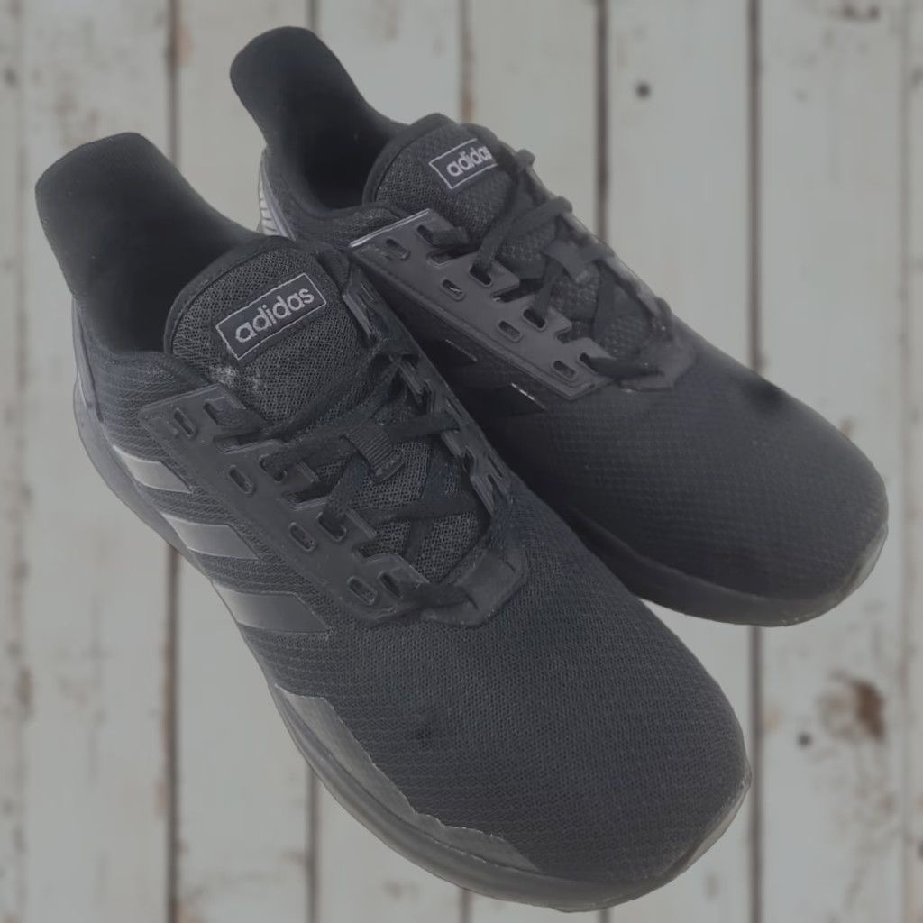 Adidas Adidas Duramo Sneaker Men B96578 Triple Black Size 8.5 EU 42 US 8.5 Running Lightly Used Size ONE SIZE - 1 Thumbnail