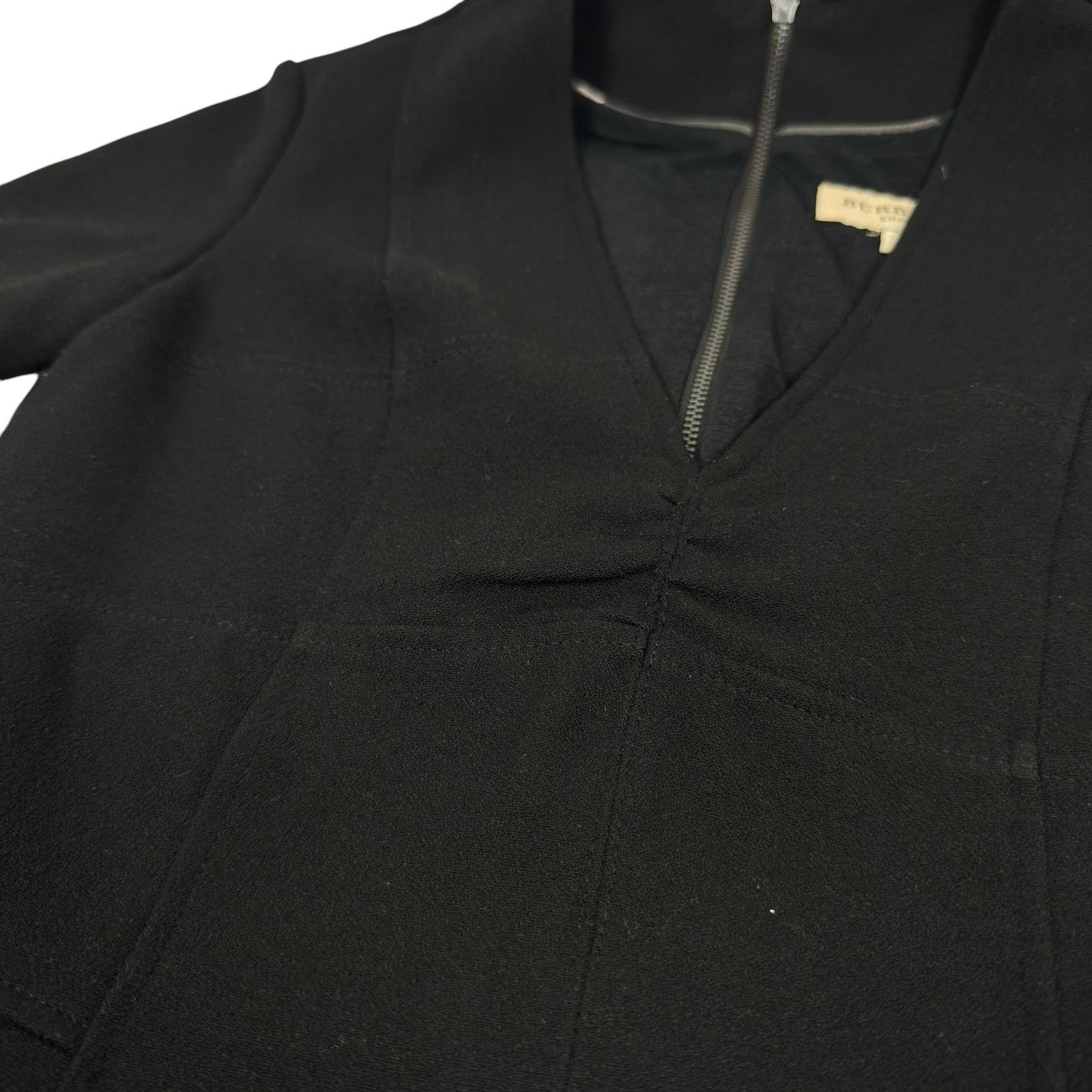Burberry Burberry Women Black V-Neck Short Sleeve Midi Dress 4 Size S / US 4 / IT 40 - 5 Thumbnail