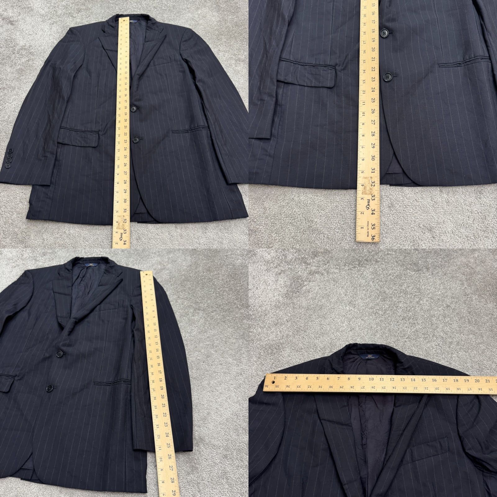 Brooks Brothers Brooks Brothers Blazer Jacket Men 42L Blue Striped Wool Size 42R - 9 Thumbnail