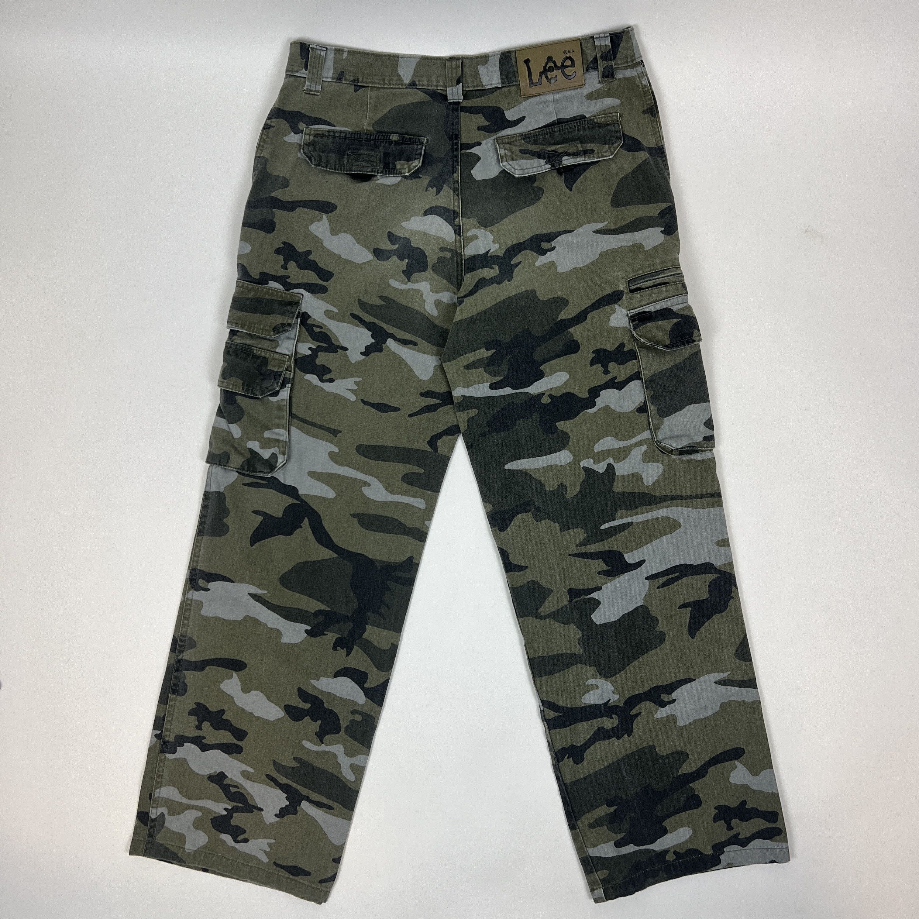 Lee × Vintage Vintage 90's Lee Camo Cargo Pants Size US 33 - 4 Thumbnail