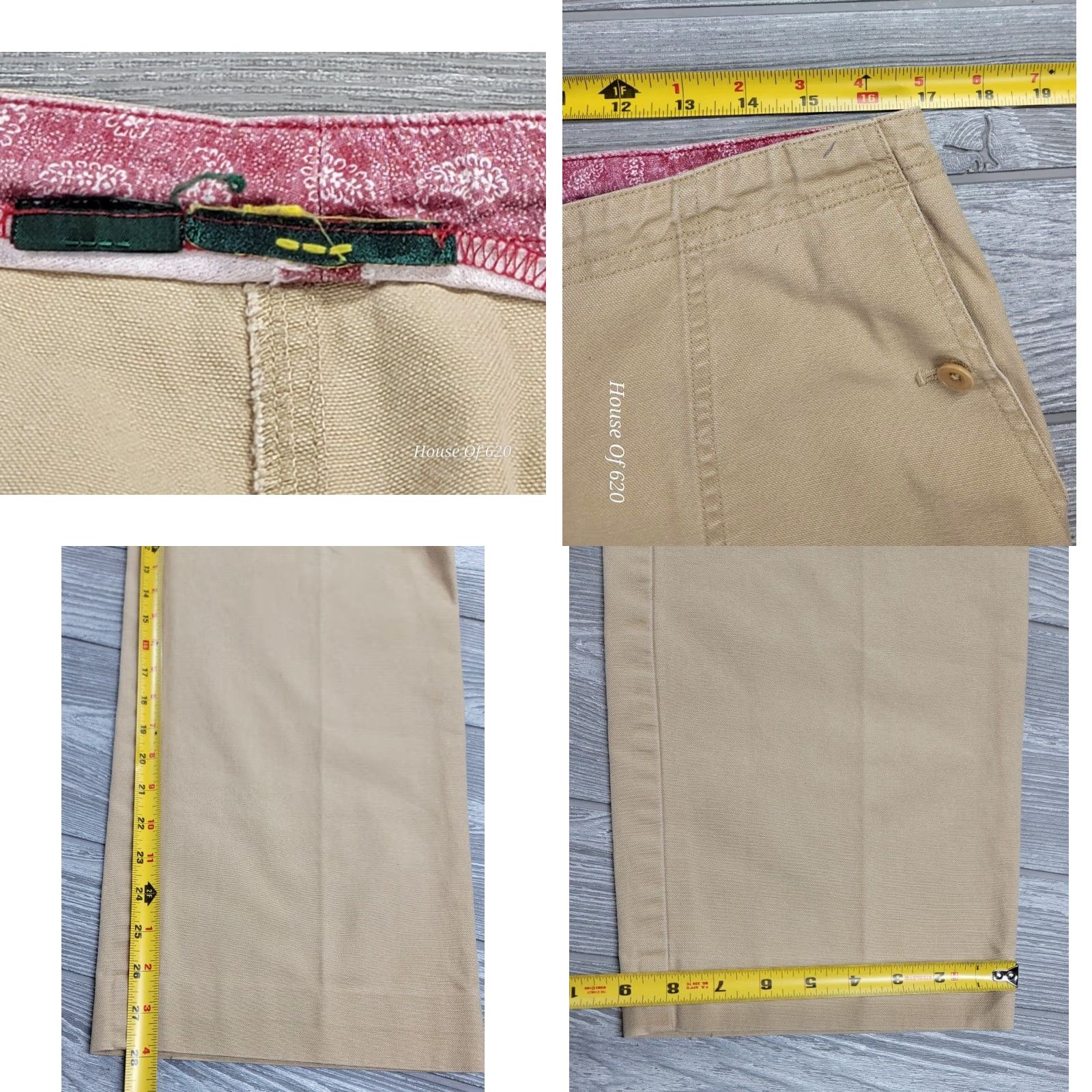 Ralph Lauren Lauren Ralph Lauren Women Pants 14 High Waist Drawstring Canvas Beige 34x28 Size 36" / US 14 / IT 50 - 9 Thumbnail