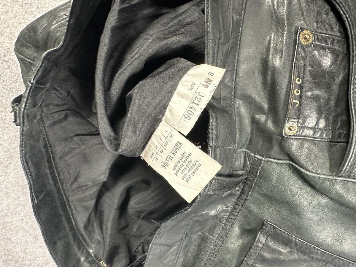 Leather Y2K Vintage Leather Pants Opium Style Alt Biker USA Rare XL Size US 35 - 5 Thumbnail