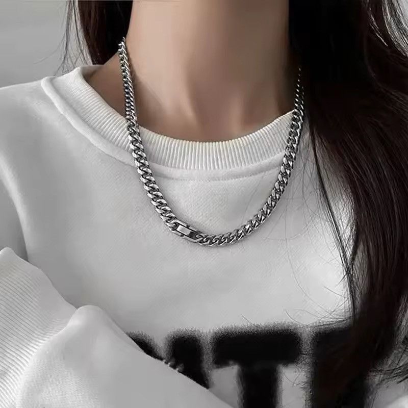 Other ❤ Fashion Men's Titanium Steel Chain Necklace Size ONE SIZE - 6 Thumbnail
