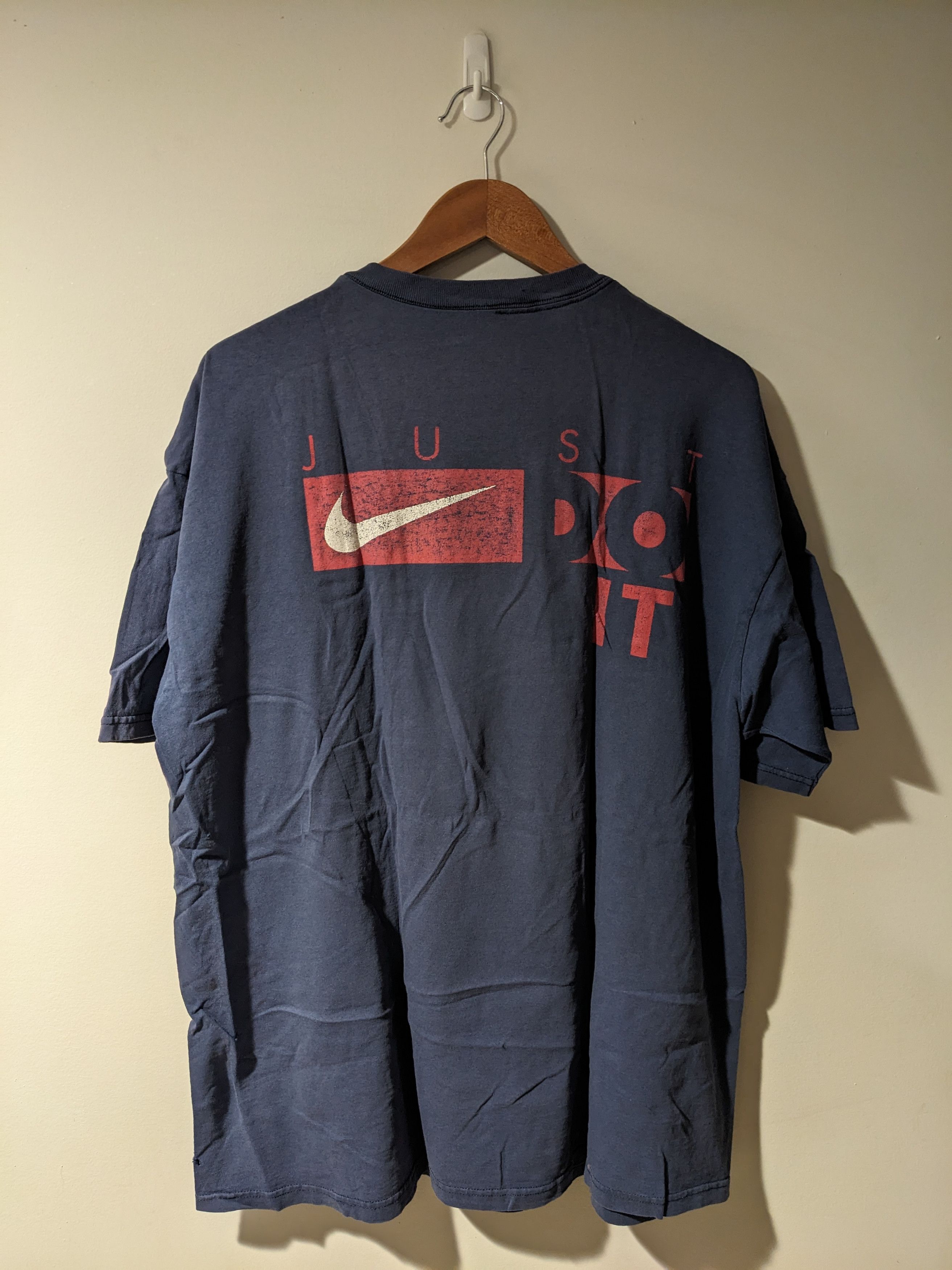 Nike × Vintage Vintage Y2K Nike Mini Swoosh Essential Just Do It T-Shirt Size US XXL / EU 58 / 5 - 7 Thumbnail