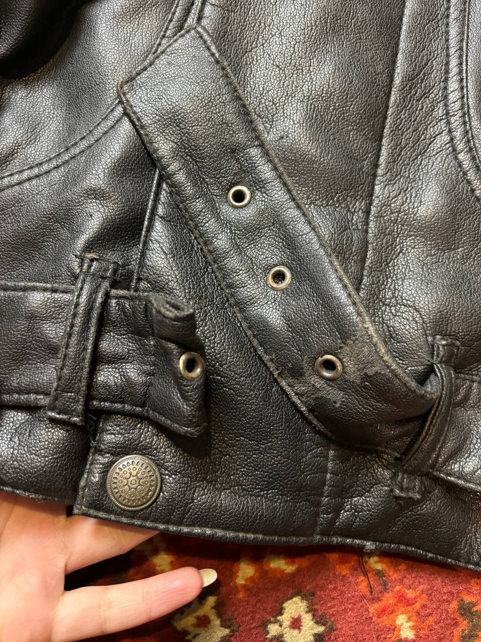 Other Vintage Y2K Maskin Leather Opium Biker Doble Pocket Bombers Size US L / EU 52-54 / 3 - 3 Thumbnail